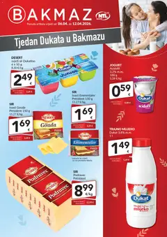 Pregled letka Tjedan Dukata Bakmaz trgovine Bakmaz vrijedi od 06.04.2026