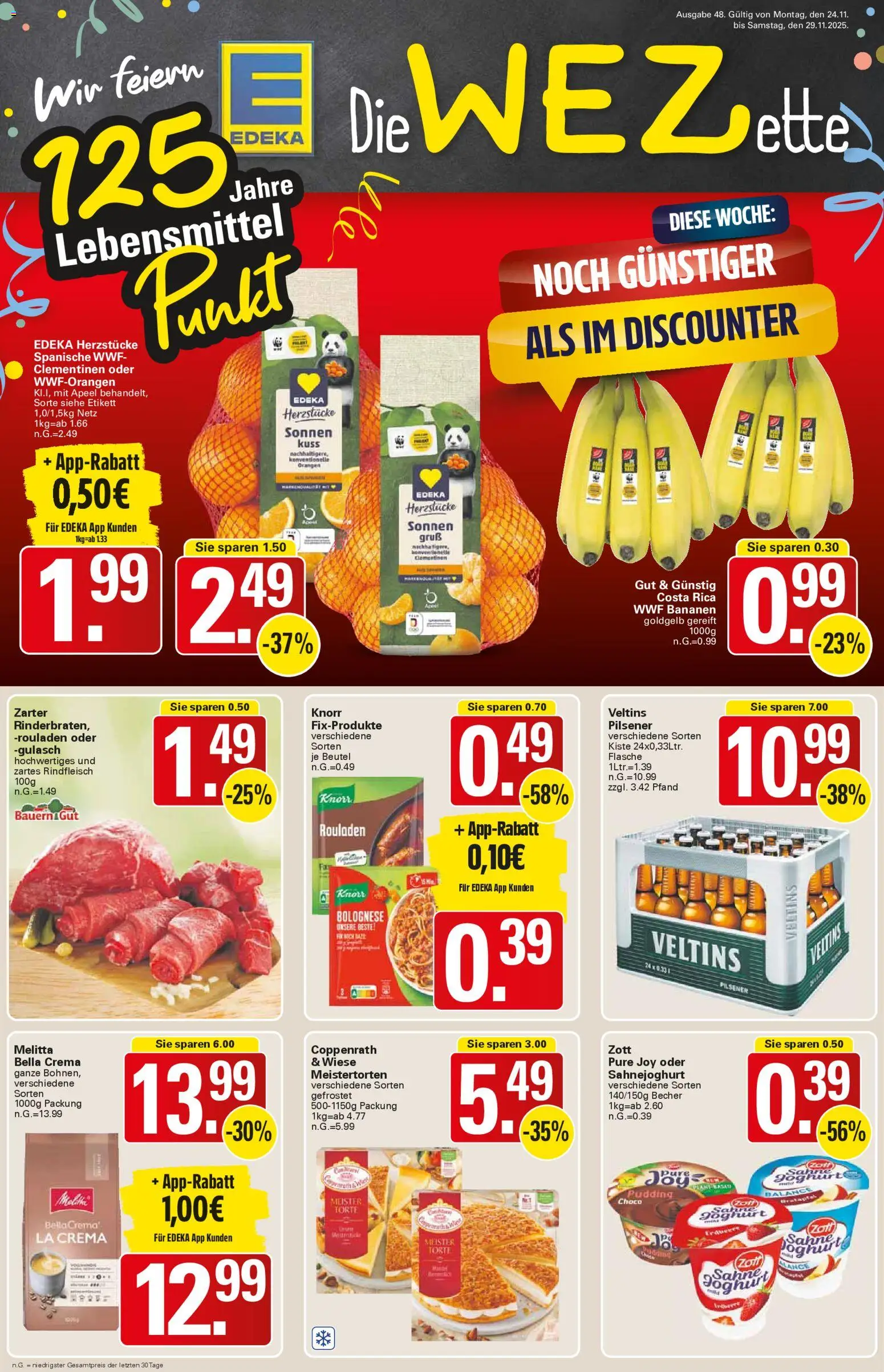 Vorschau von dem Prospekt des Geschäftes WEZ, gültig ab dem 24.11.2025