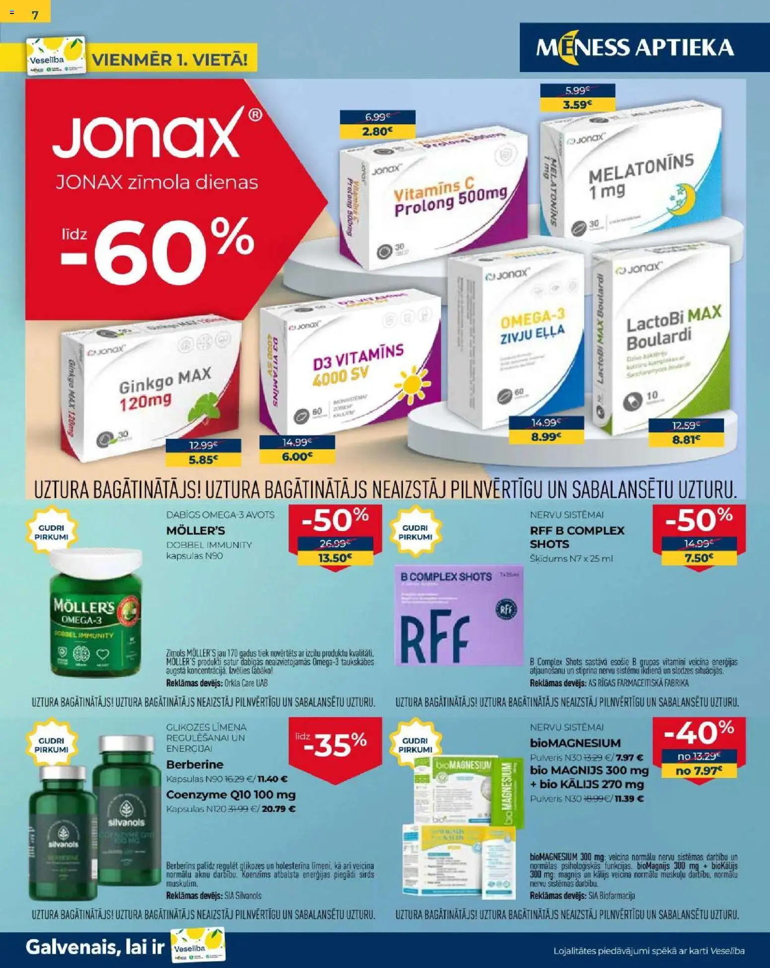 Skatīt Mēness aptieka akciju bukletu, derīgs no 2026.01.01