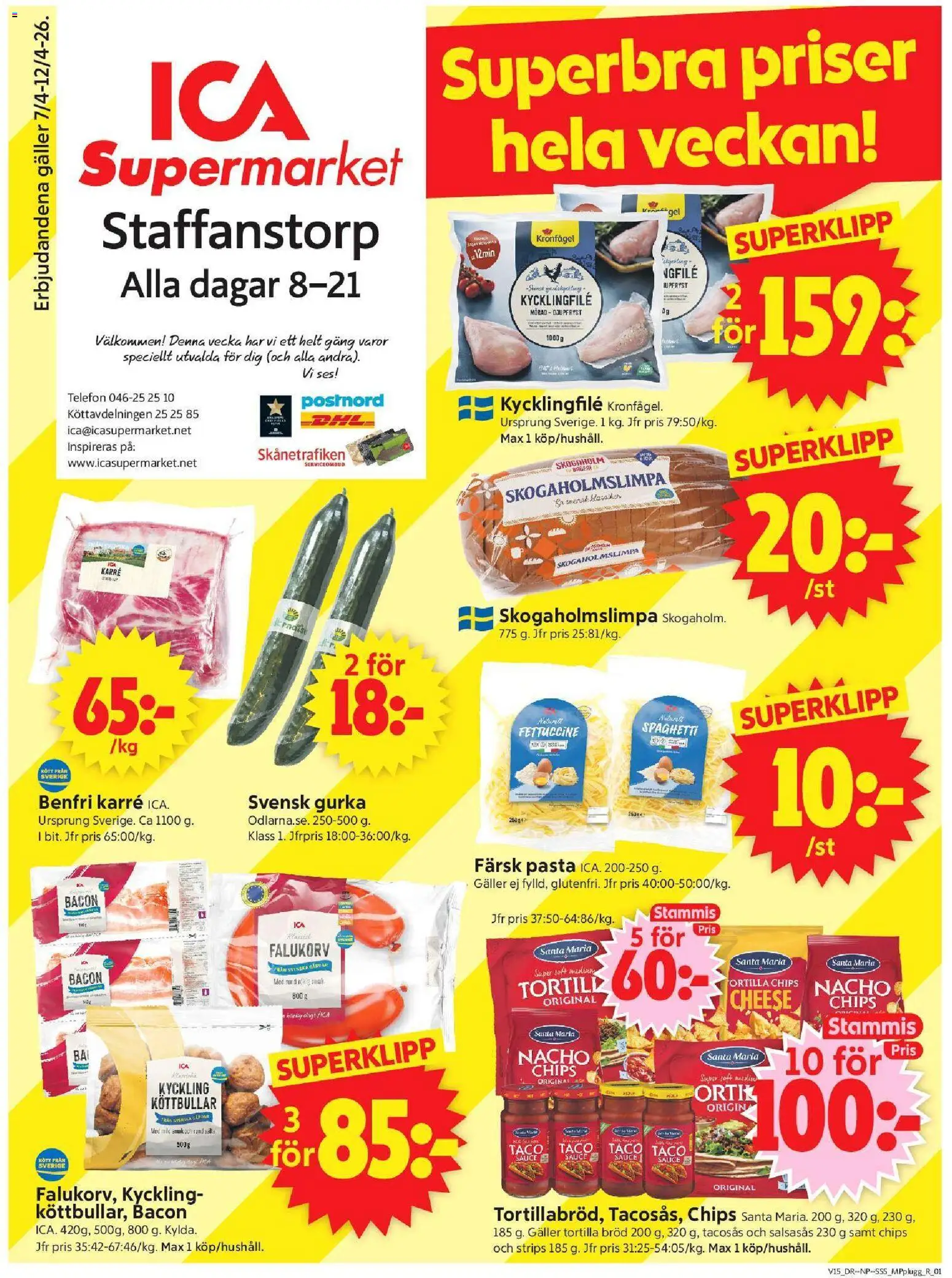 Förhandsgranska reklamblad Staffanstorp från butik ICA Supermarket gäller från 06/04/2026