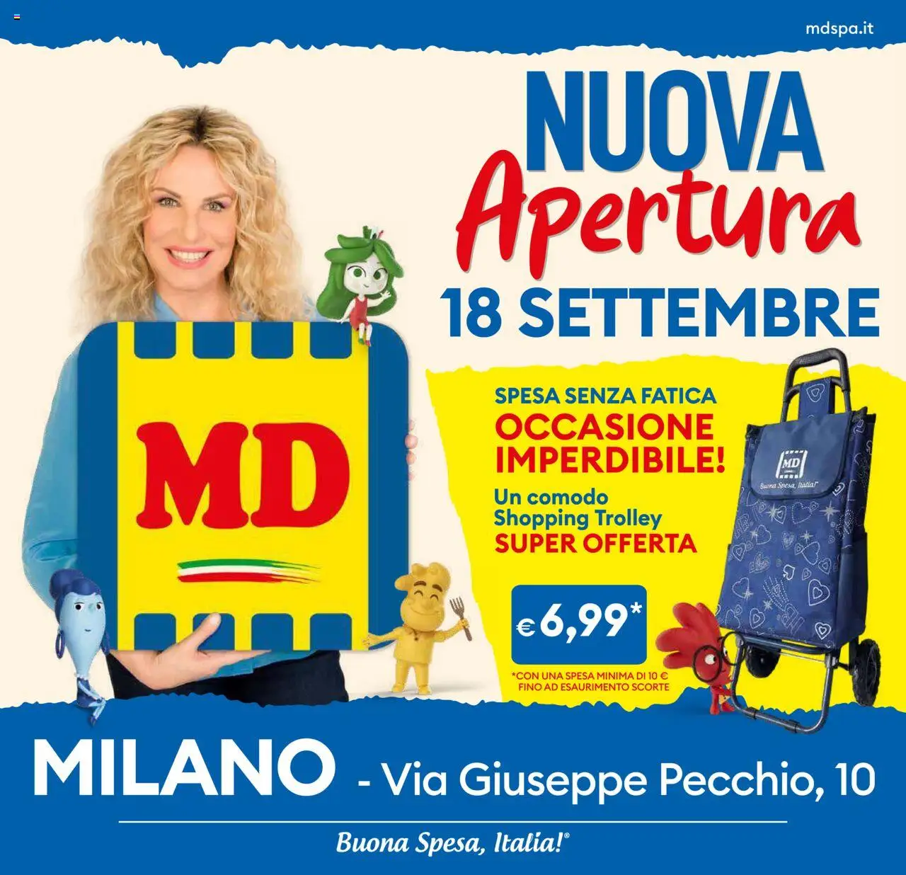 Volantino MD Discount valido da 18/09/2025 numero di pagina 1 - Trolley