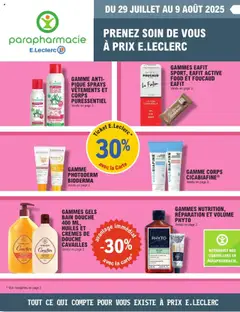Prévisualisation de Catalogue Parapharmacie du magasin E.Leclerc formulaire valide 29/07/2025