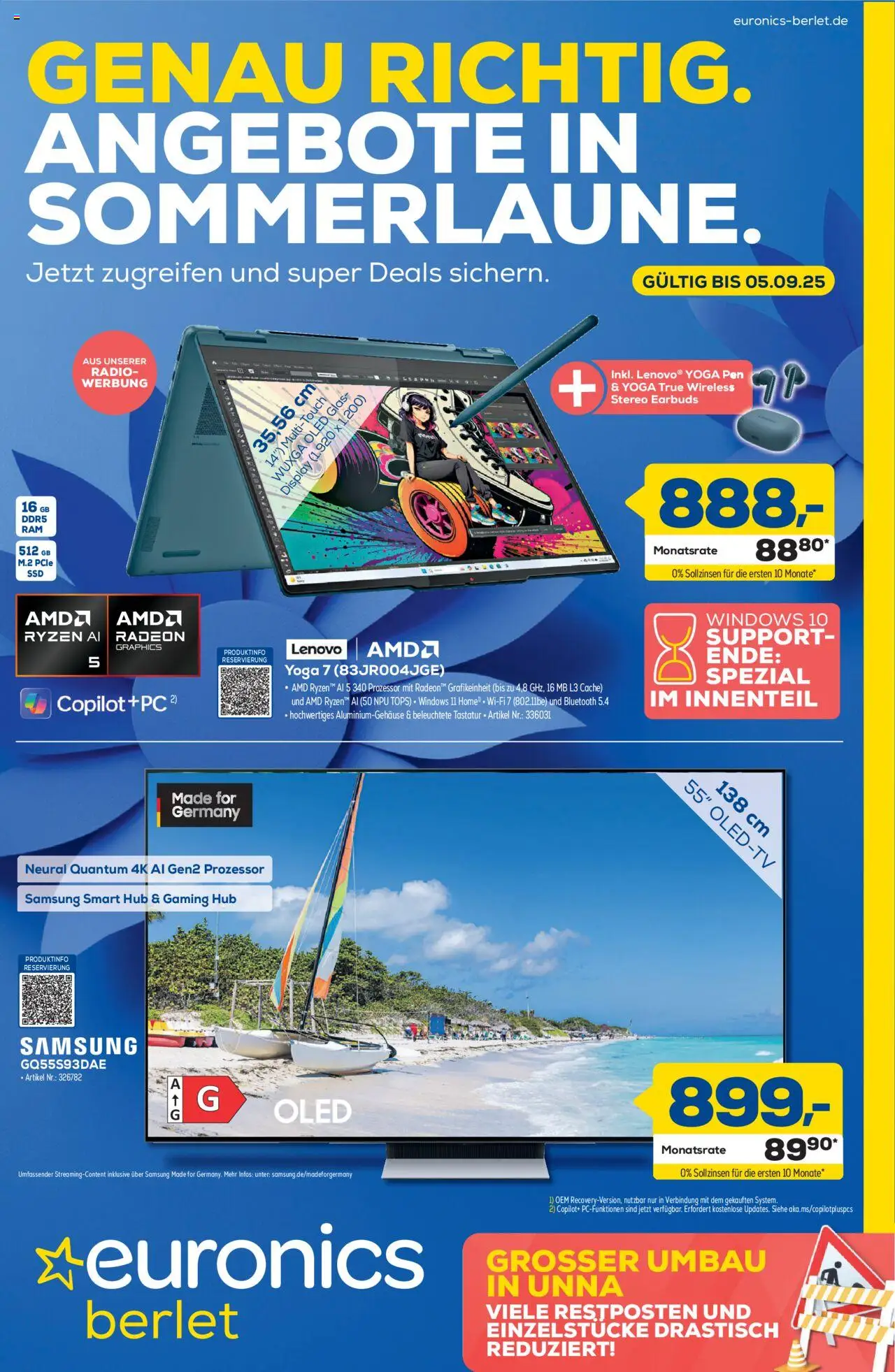 Euronics Angebote in Sommerlaune Berlet (vom 28.08.2025 - 05.09.2025)