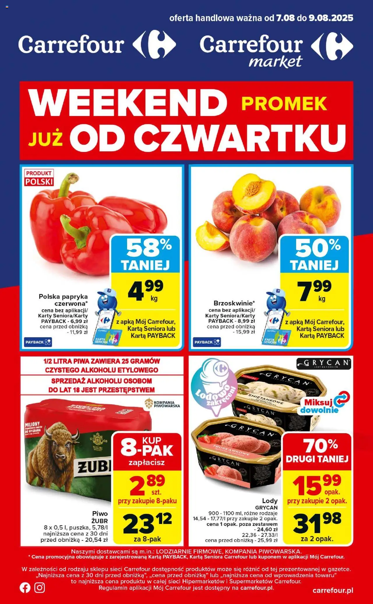 Carrefour Weekend promek już od czwartku od 07.08.2025 - Nowa Gazetka - Numer strony 1
