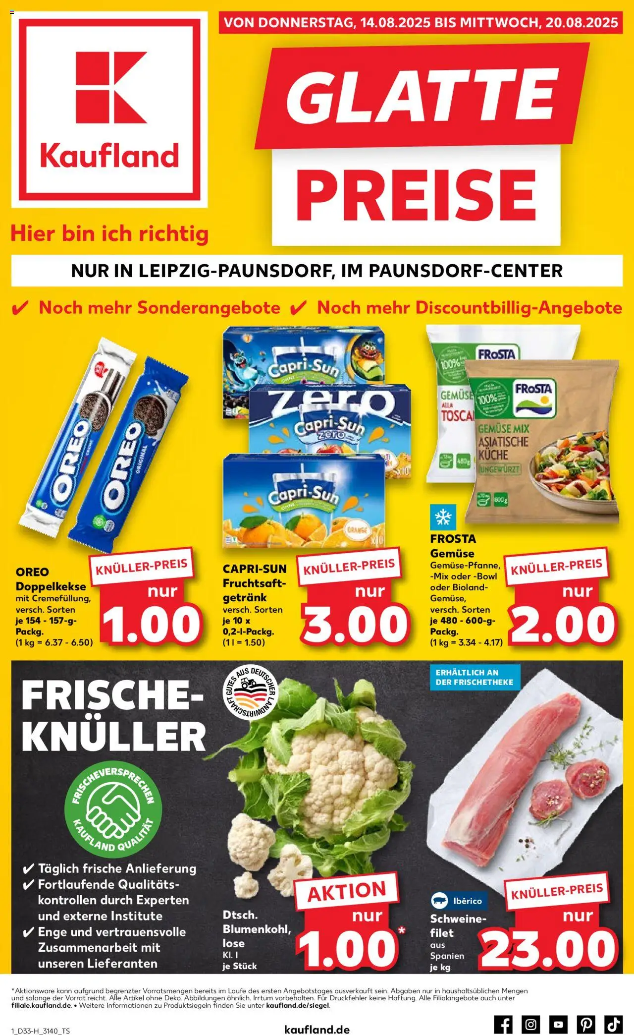 Kaufland DE shop DE Folder Leipzig geldig vanaf 14-08-2025 - Paginanummer 1