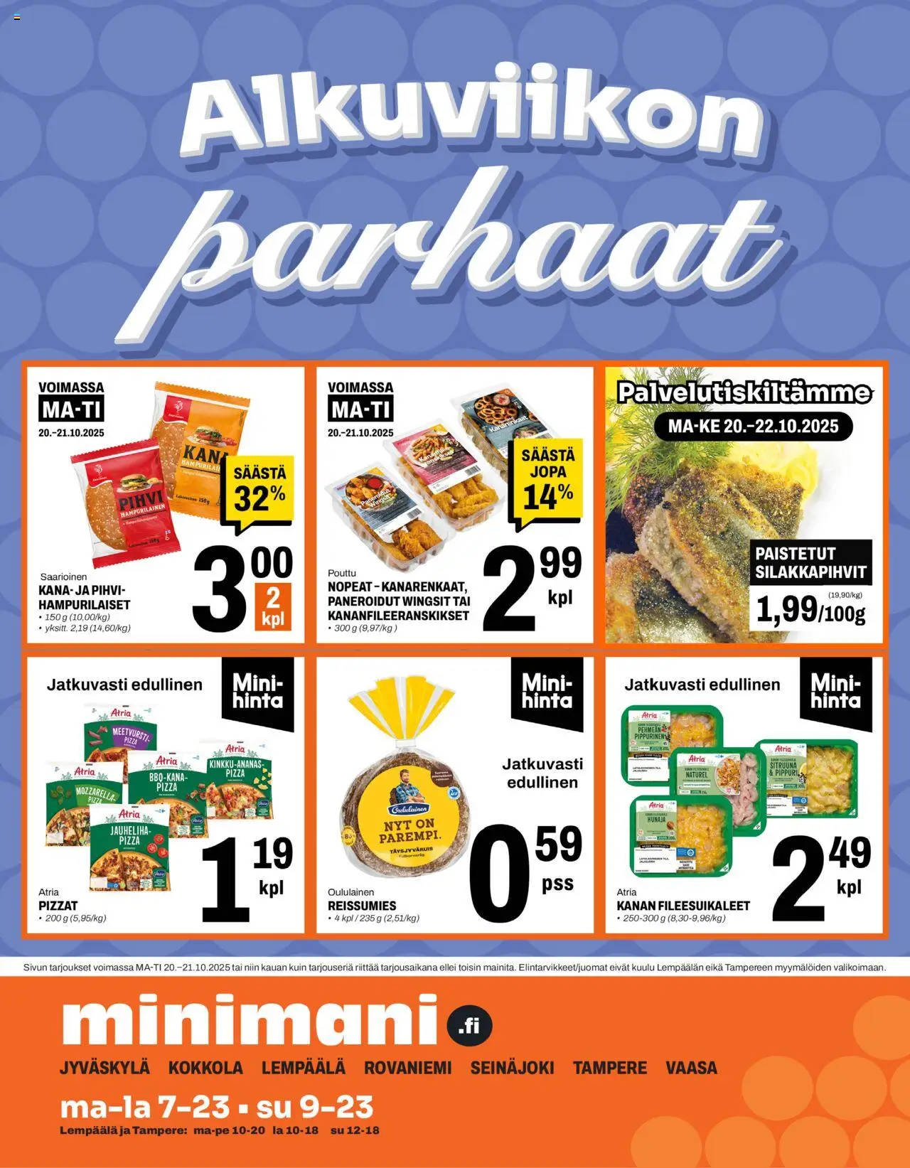 Minimani-kaupan Tarjoukset voimassa 20/10/2025 - Sivulla 1