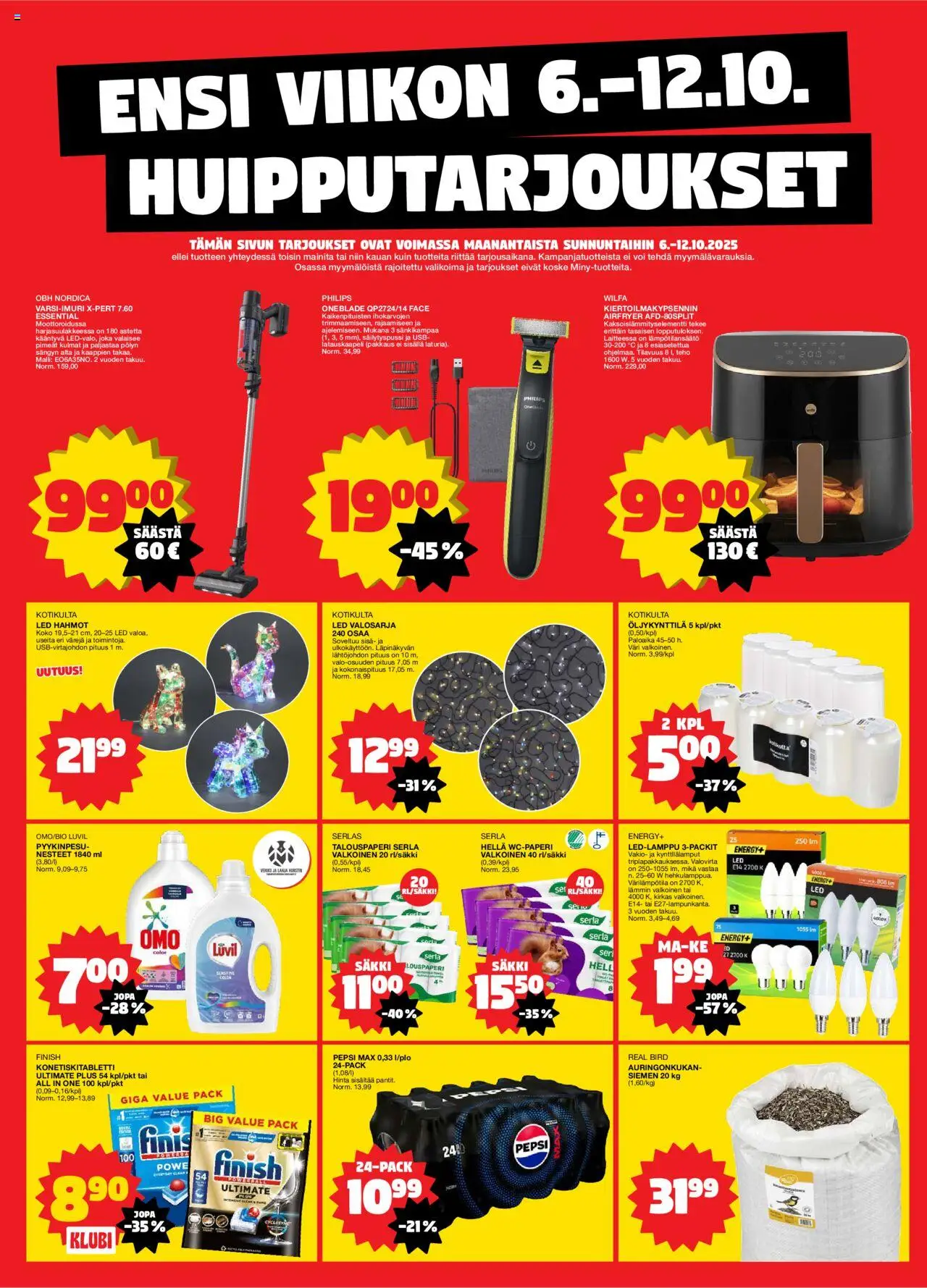 Tokmanni-kaupan Ensi viikon huipputarjoukset voimassa 06/10/2025 - Sivulla 1