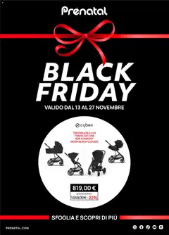 Anteprima dell'opuscolo Black Friday dal negozio Prenatal valido da 13/11/2025