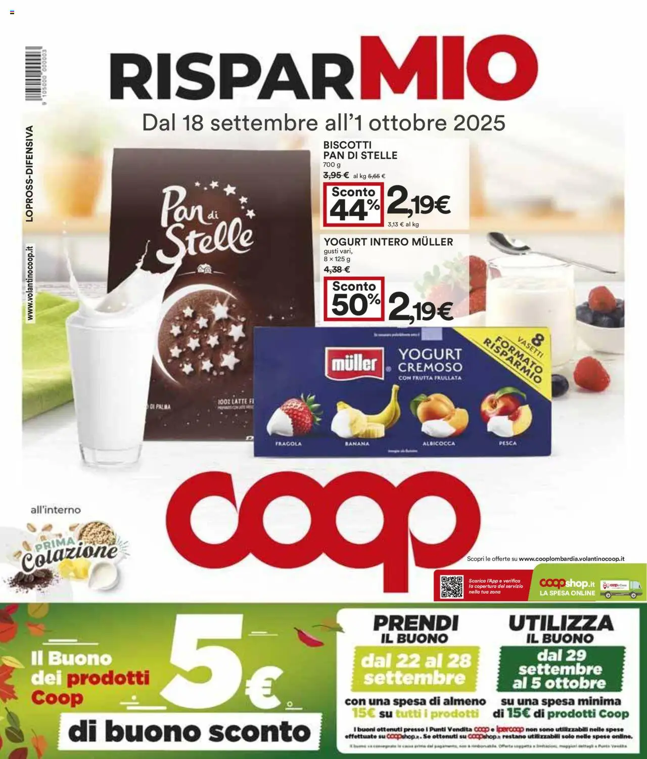 Volantino COOP valido da 18/09/2025 numero di pagina 1