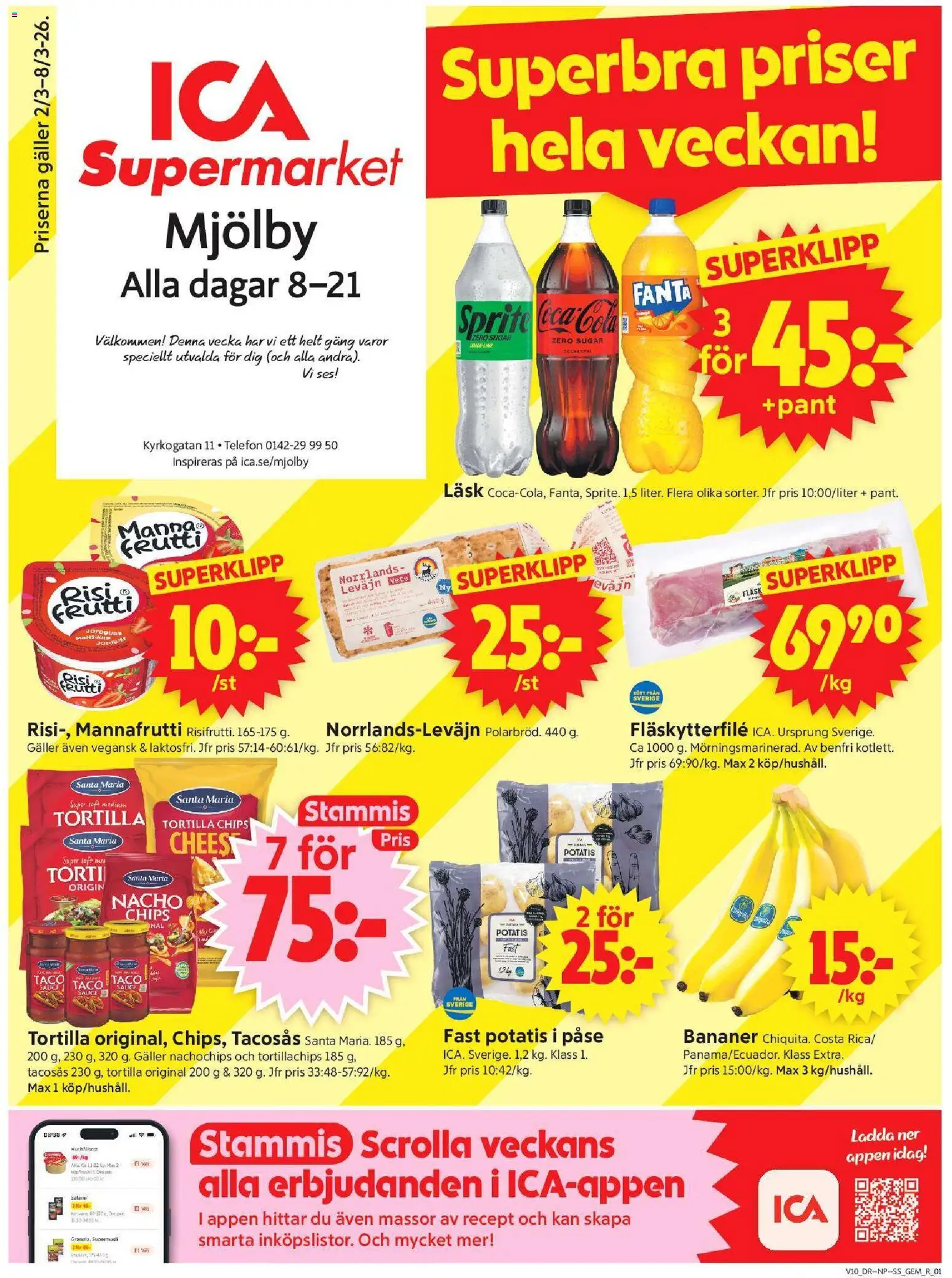 Förhandsgranska reklamblad Mjölby från butik ICA Supermarket gäller från 02/03/2026