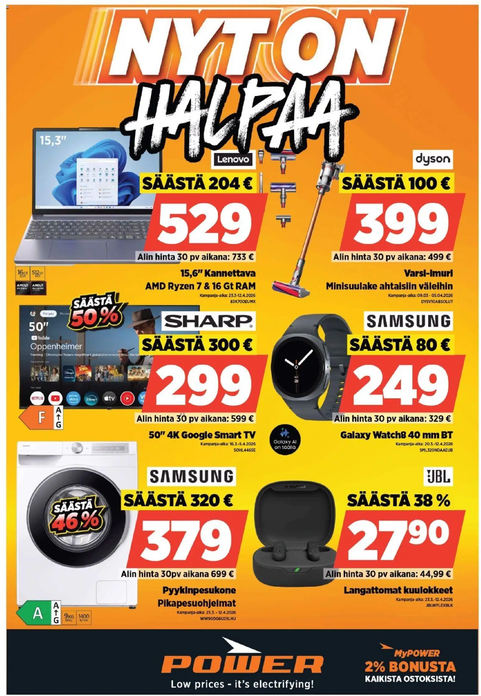 Kaupan Power POWER HINTAAN Viikon mainoslehti esikatselu, voimassa 31/03/2026