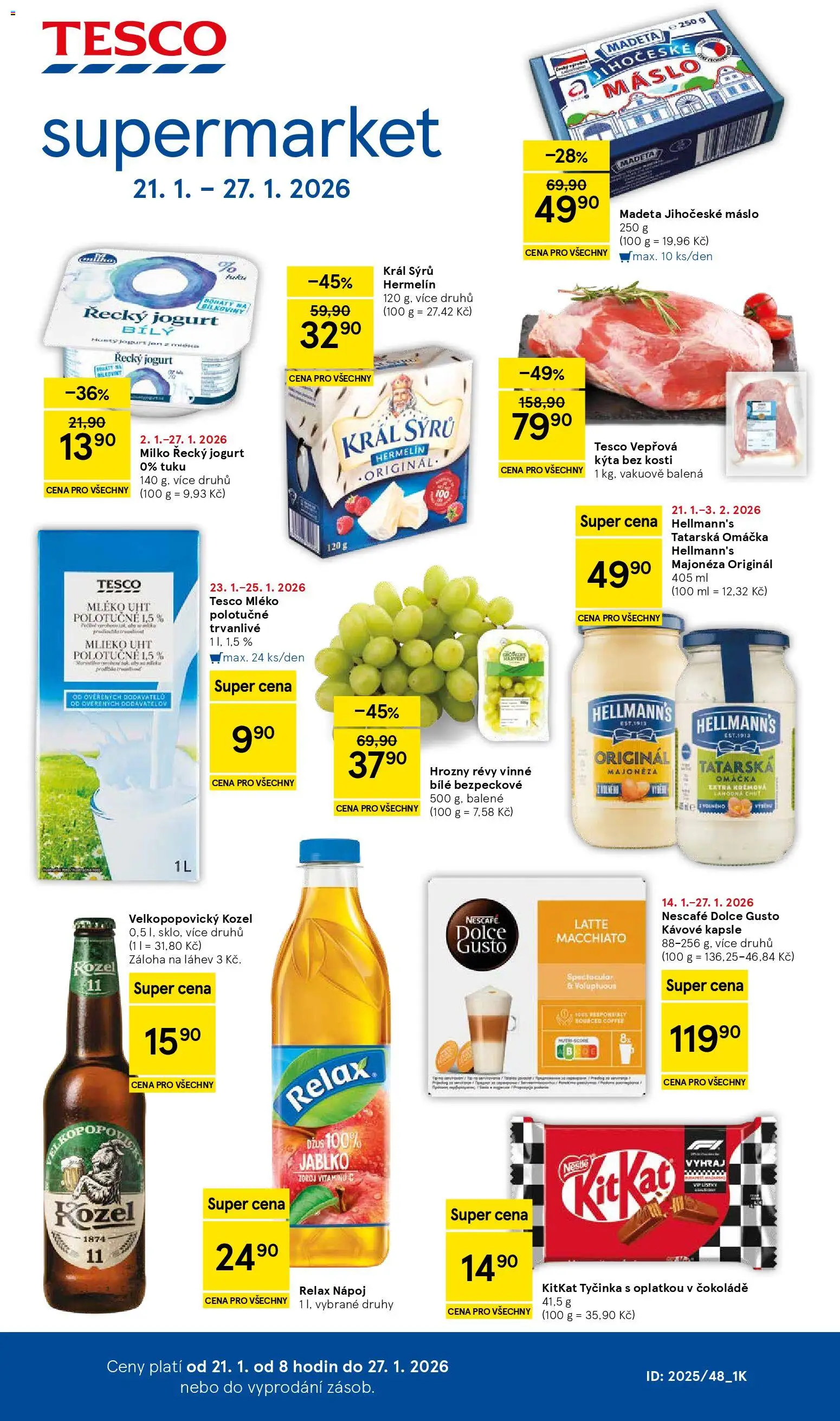 Náhled nabídky: Tesco Supermarket platný od 21.01.2026