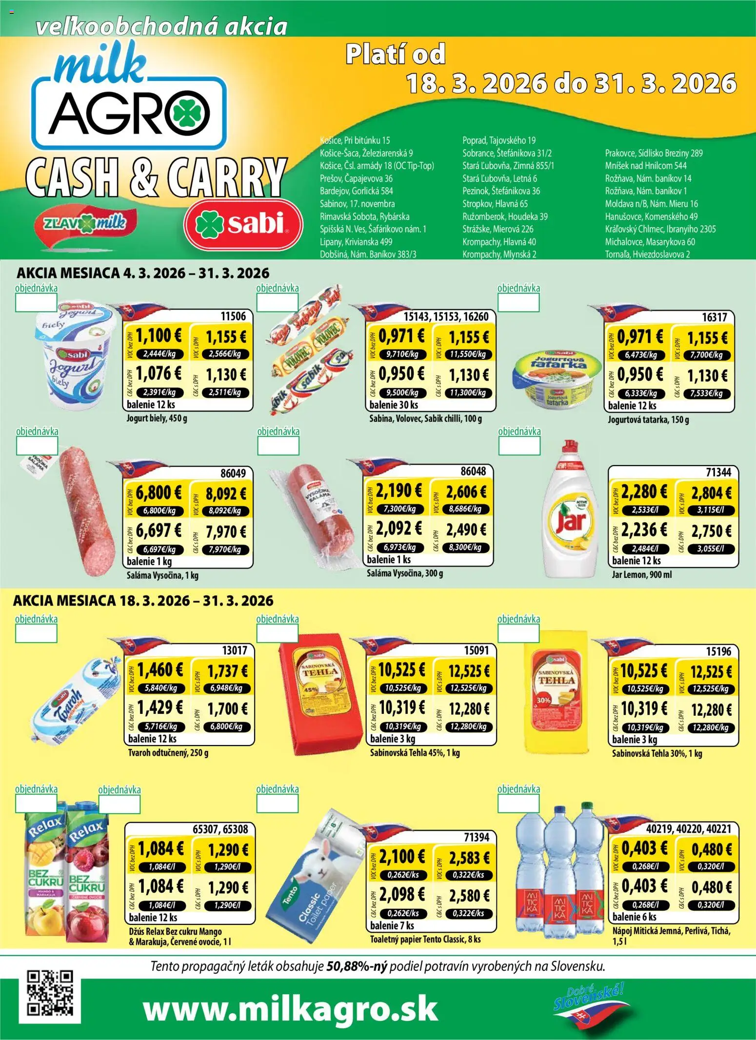 Náhľad Milk Agro letáku platného od 18.03.2026