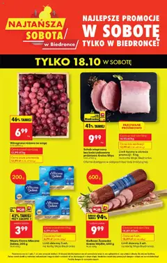 Pogląd gazetki "Najtańsza sobota" ze sklepu Biedronka ważnej od 18.10.2025