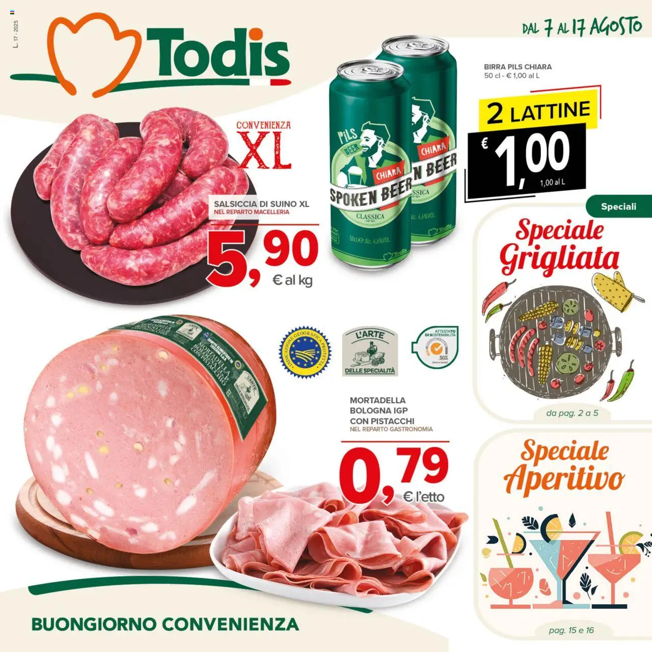 Volantino Todis valido da 07/08/2025 numero di pagina 1