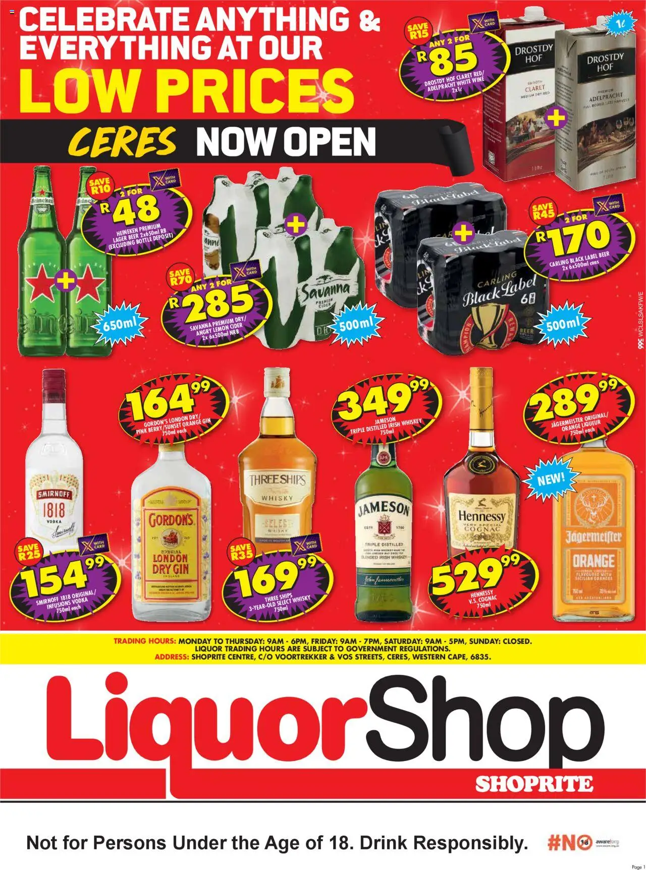 Shoprite Western Cape - LiquorShop Savings Ceres 04/09 - 21/09/2025 >> Catalogue