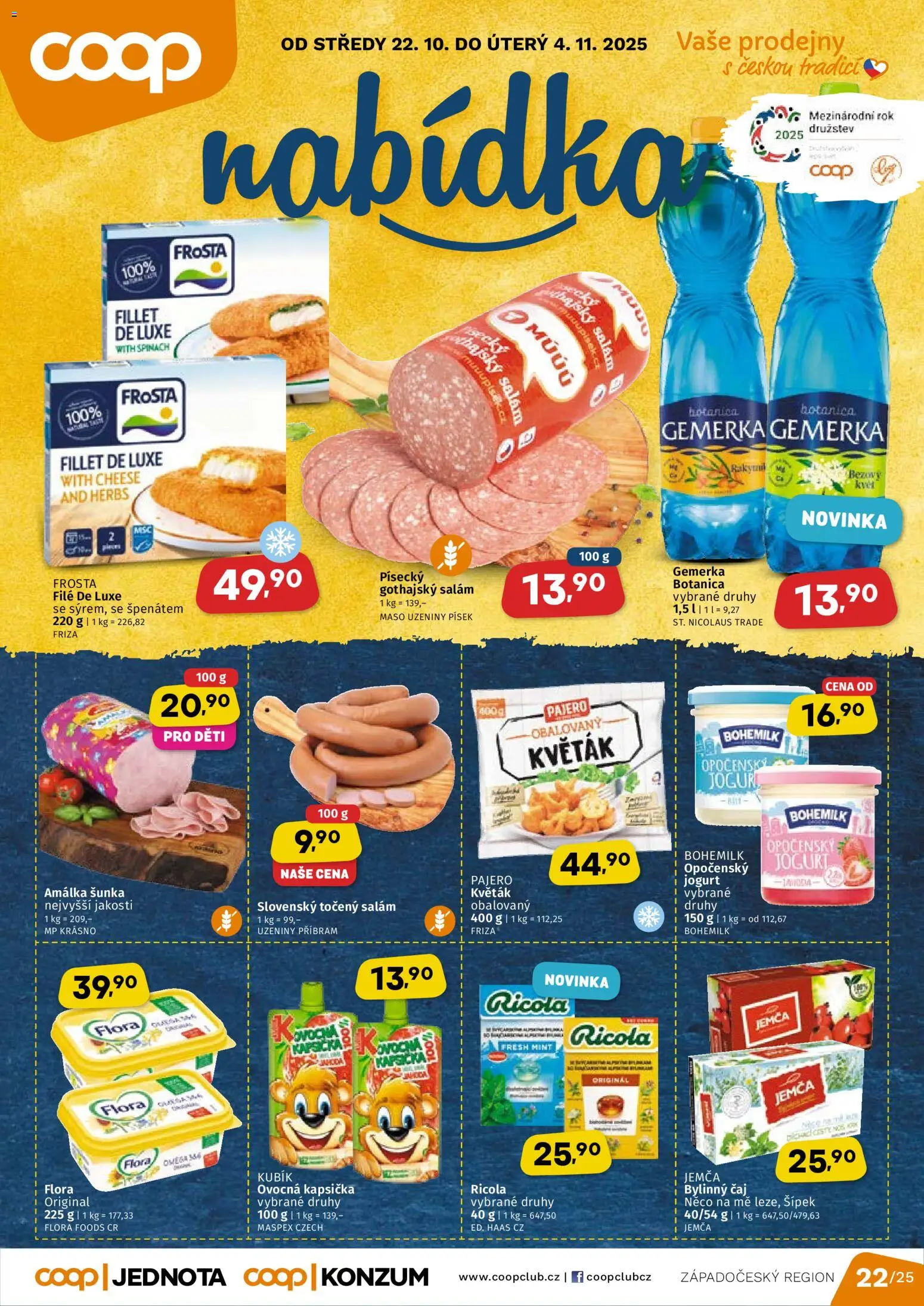  COOP Leták - Západočeský region (22.10.2025) - Jednota leták