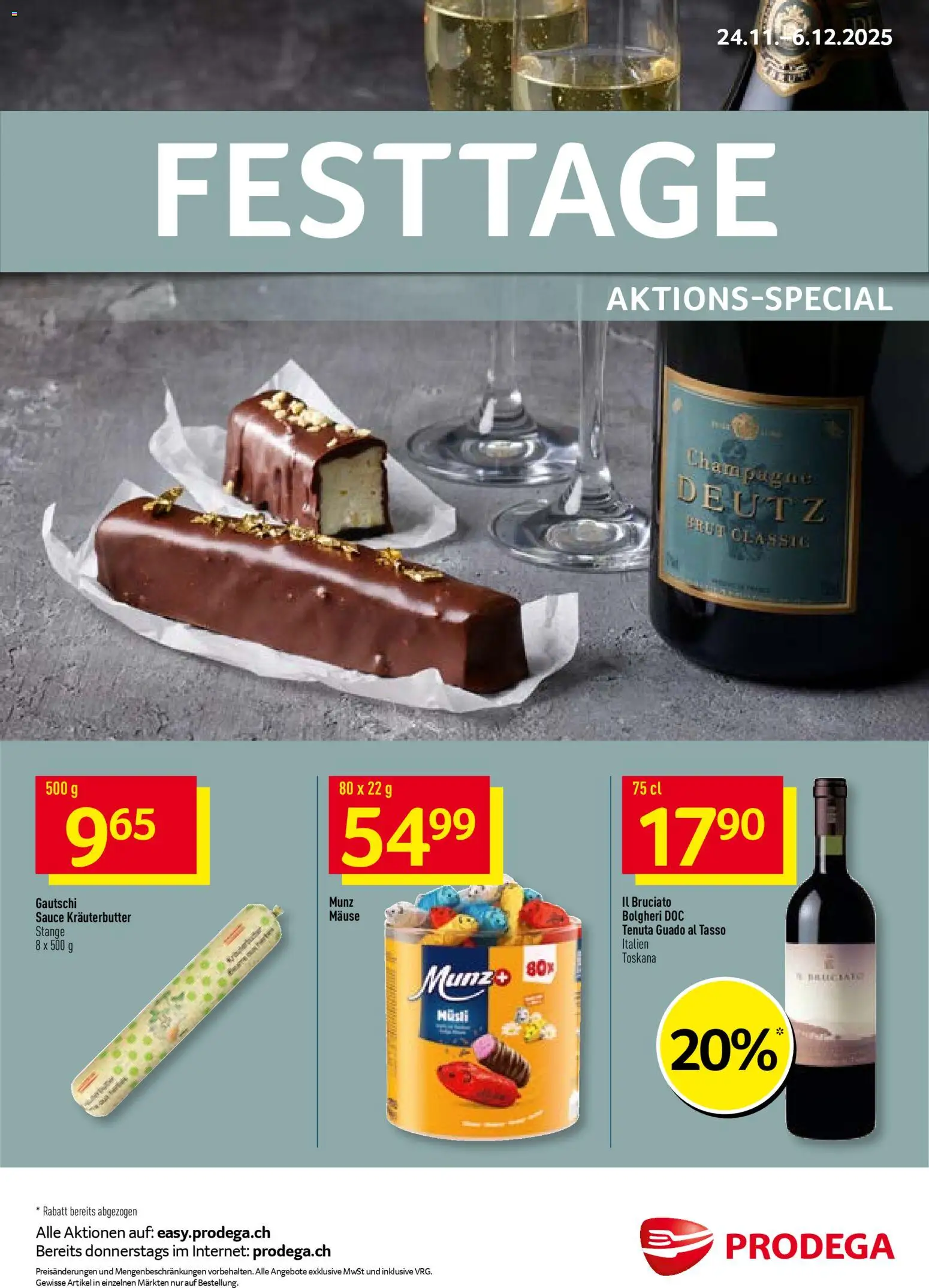 Vorschau des Merkblatts Aktionen Festtage vom Shop Prodega gültig von 24.11.2025 bis 06.12.2025