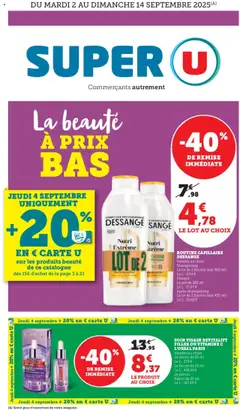 Prévisualisation de Catalogue du magasin Super U formulaire valide 02/09/2025