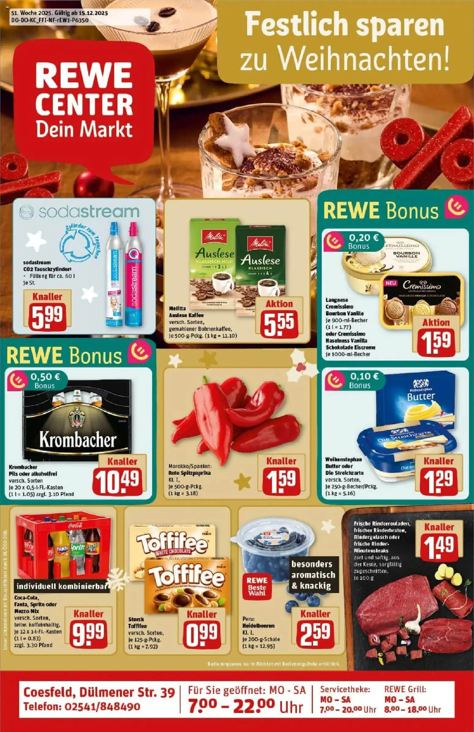 Vorschau von dem Prospekt des Geschäftes Rewe, gültig ab dem 15.12.2025