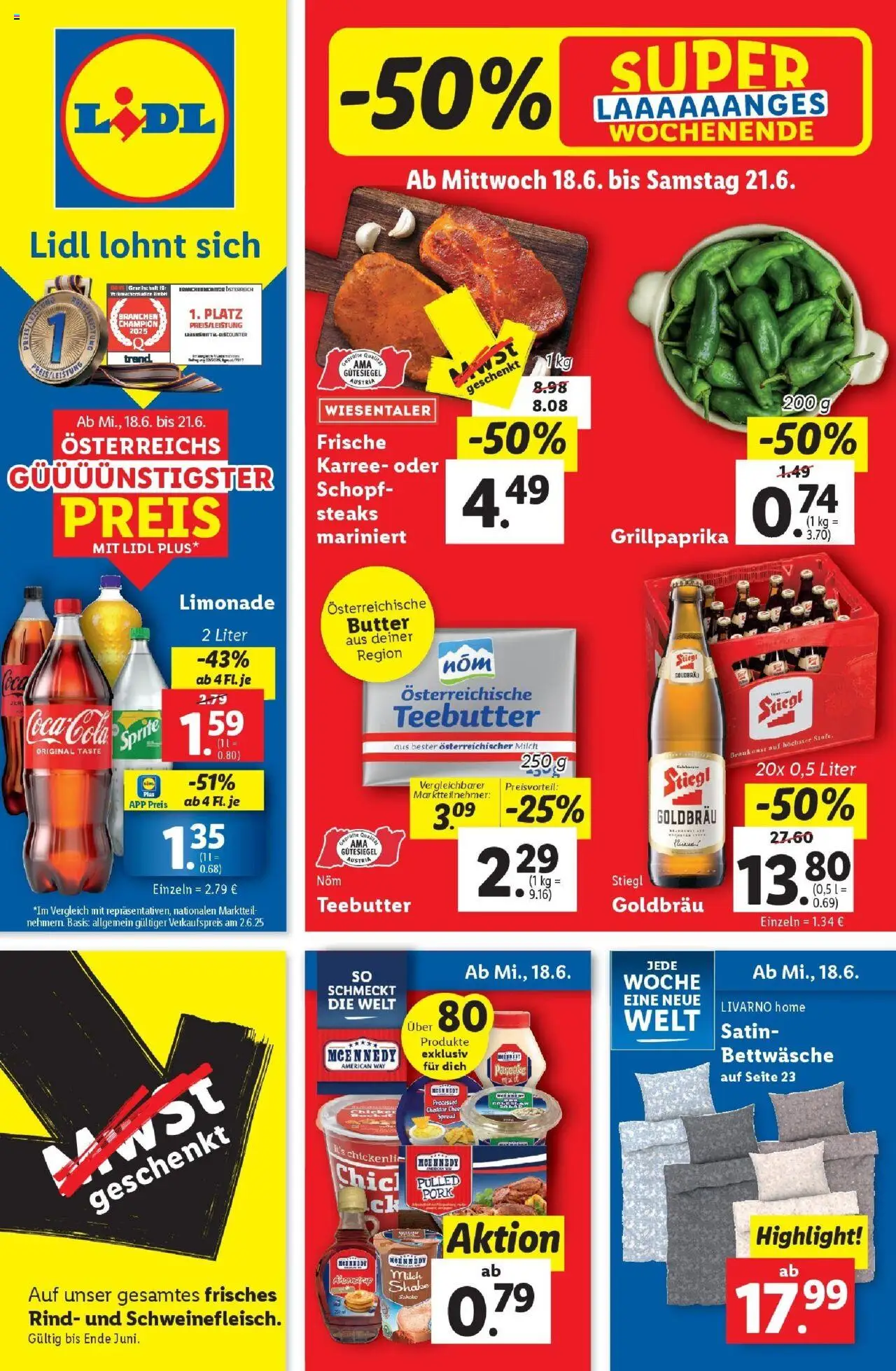  LIDL Flugblatt ab 17.06.2025 - Angebote "Wien" - Seite 1