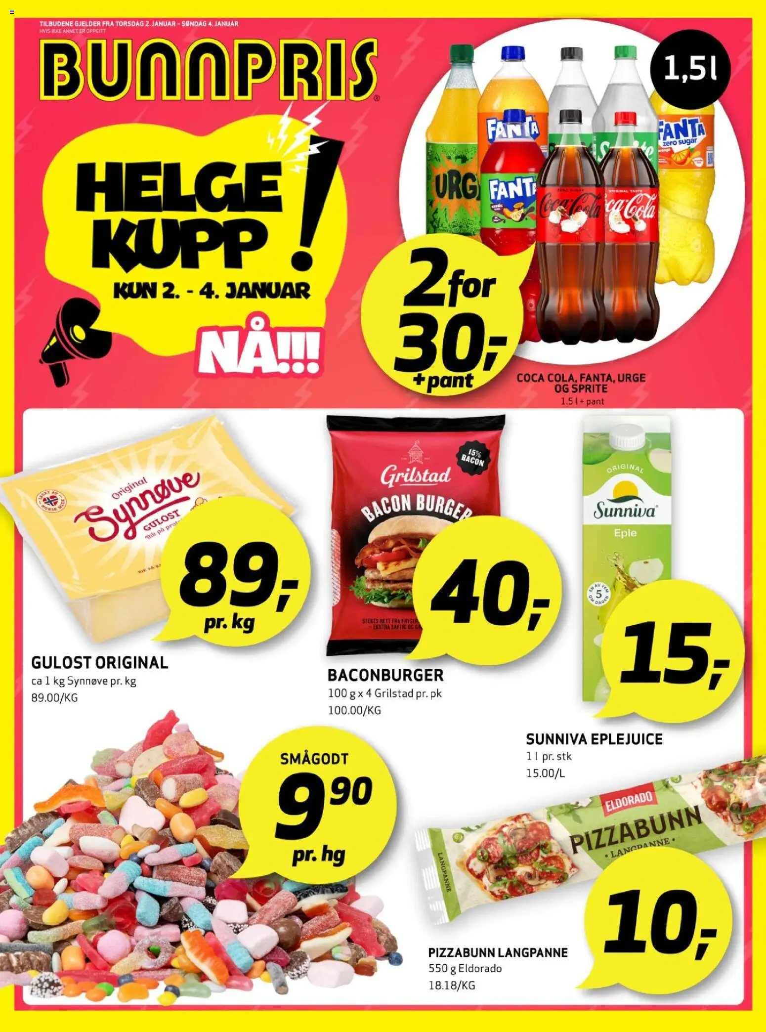 Forhåndsvis Kundeavis fra butikk Bunnpris gyldig fra 02/01/2026