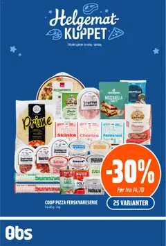Forhåndsvis Helgemat Kuppet fra butikk Coop Obs gyldig fra 11/12/2025