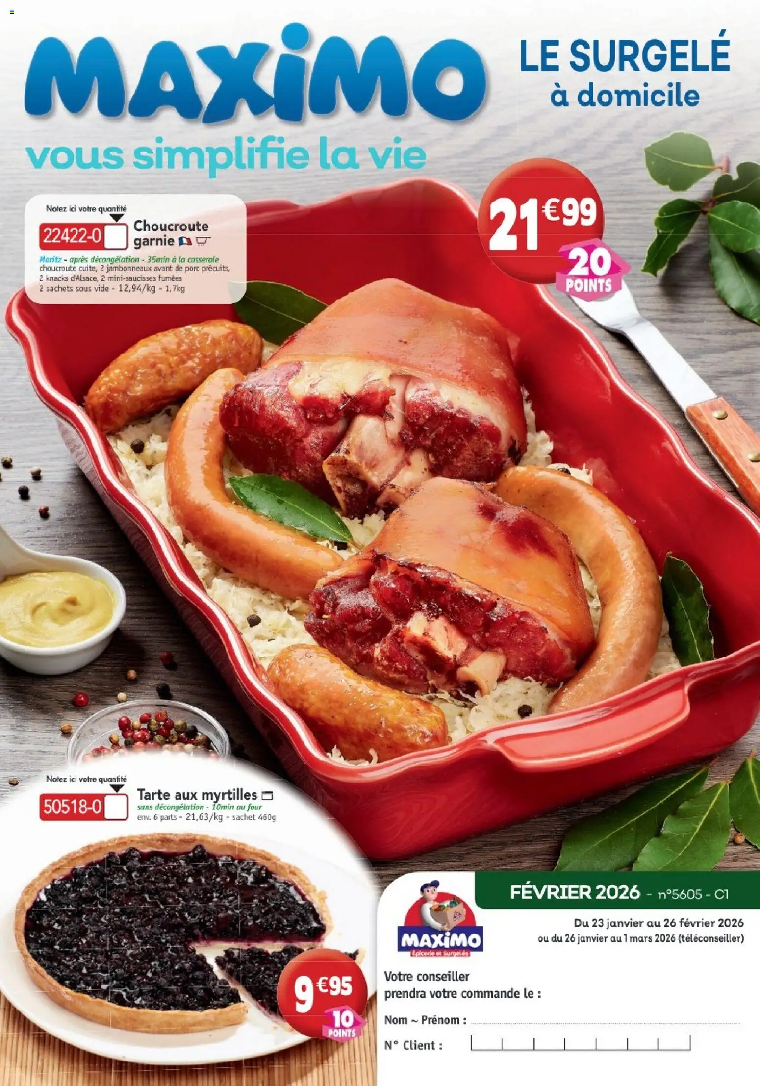 Prévisualisation de Catalogue du magasin Maximo formulaire valide 23/01/2026