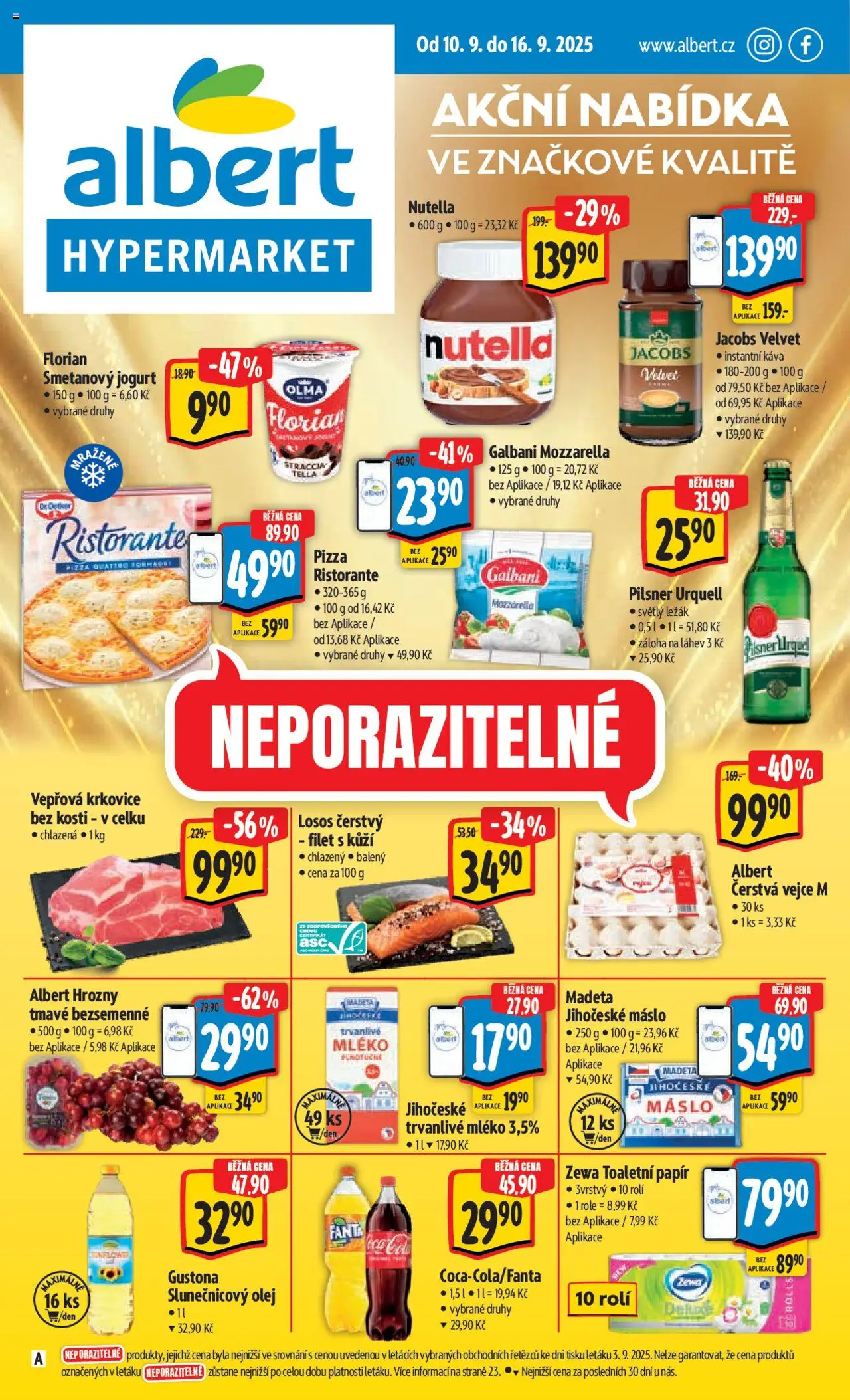  ALBERT leták od 10.09.2025 - Akční leták "Hypermarket"