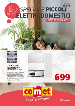 Anteprima dell'opuscolo Comet volantino Piccoli Elettrodomestici Cura persona, Pulizia e Stiro dal negozio Comet valido da 06/03/2026