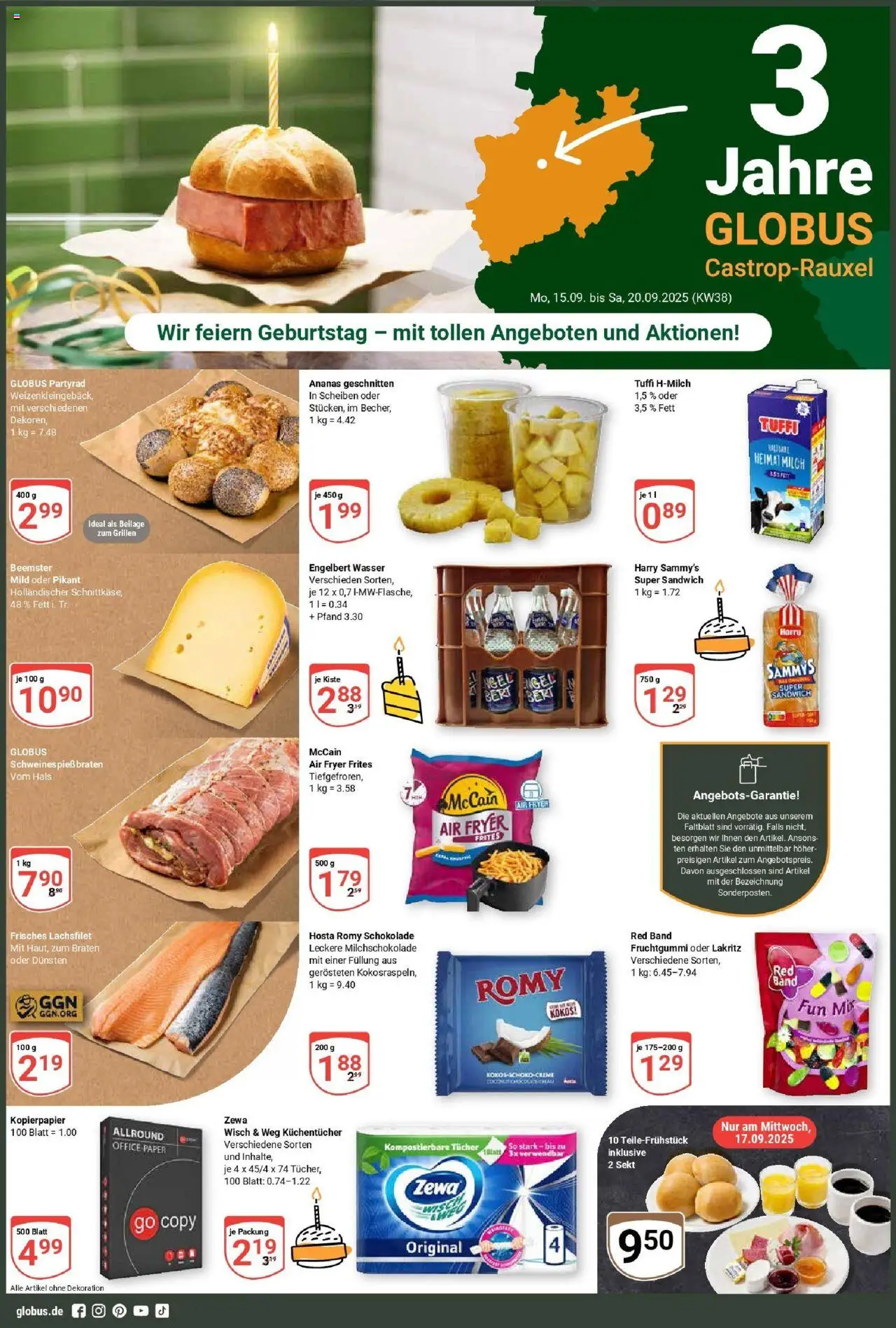 Globus Prospekt ab Montag 14.09.2025 > Prospekt Castrop-Rauxel	