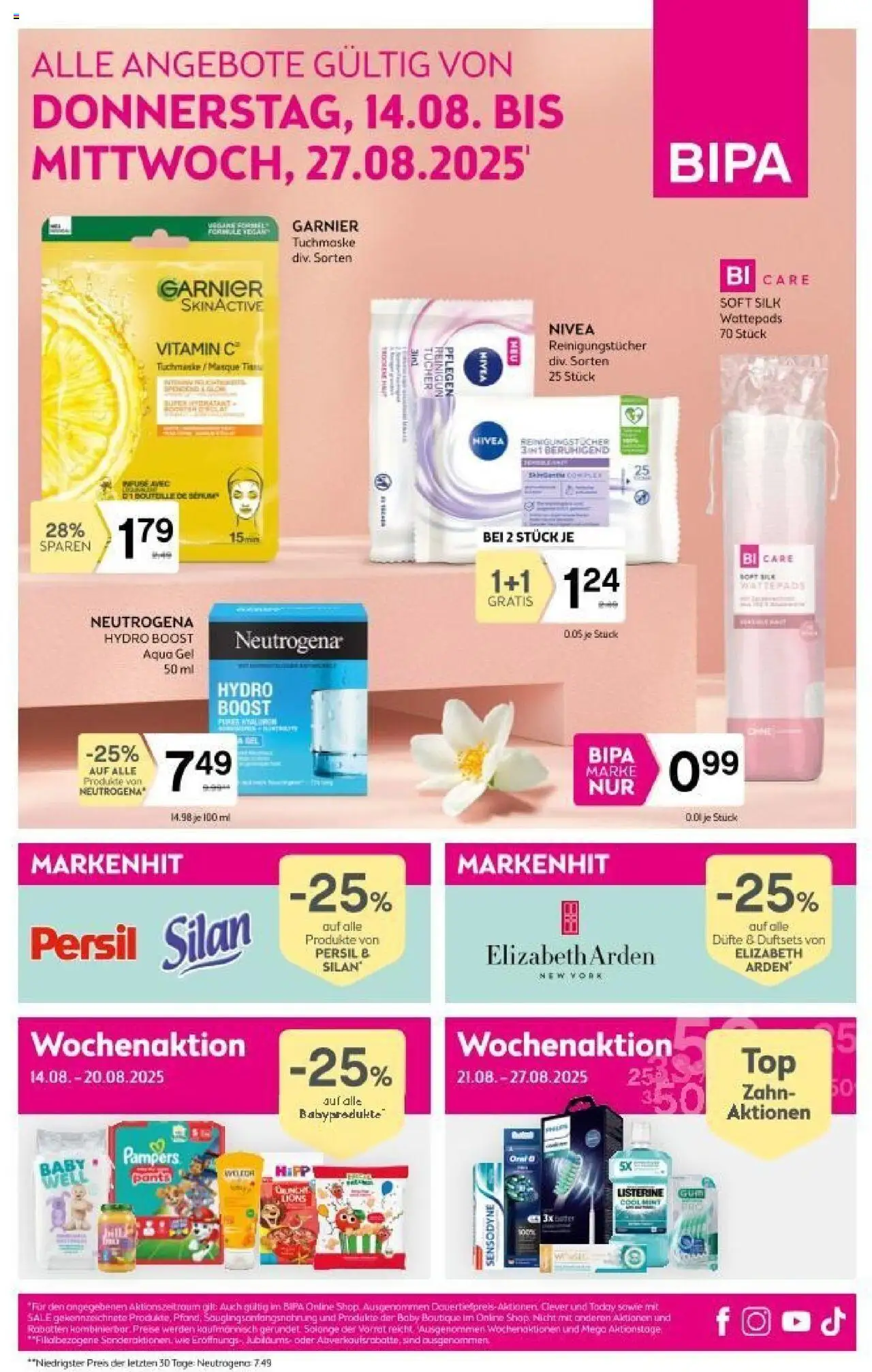 Bipa Flugblatt ab 14.08.2025 - Prospekt, aktionen, angebote - Seite 1