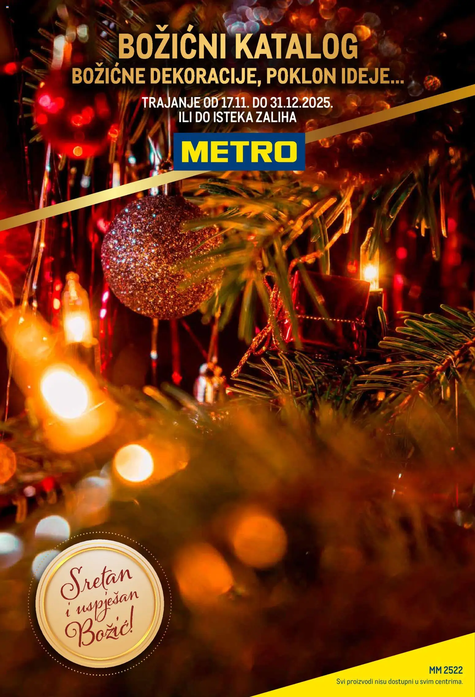 Pregled letka Božićni katalog trgovine Metro vrijedi od 17.11.2025