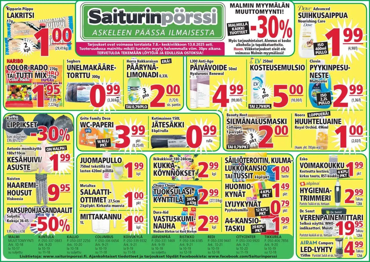 Saiturinpörssi-kaupan Tarjoukset voimassa 07/08/2025 - Sivulla 1