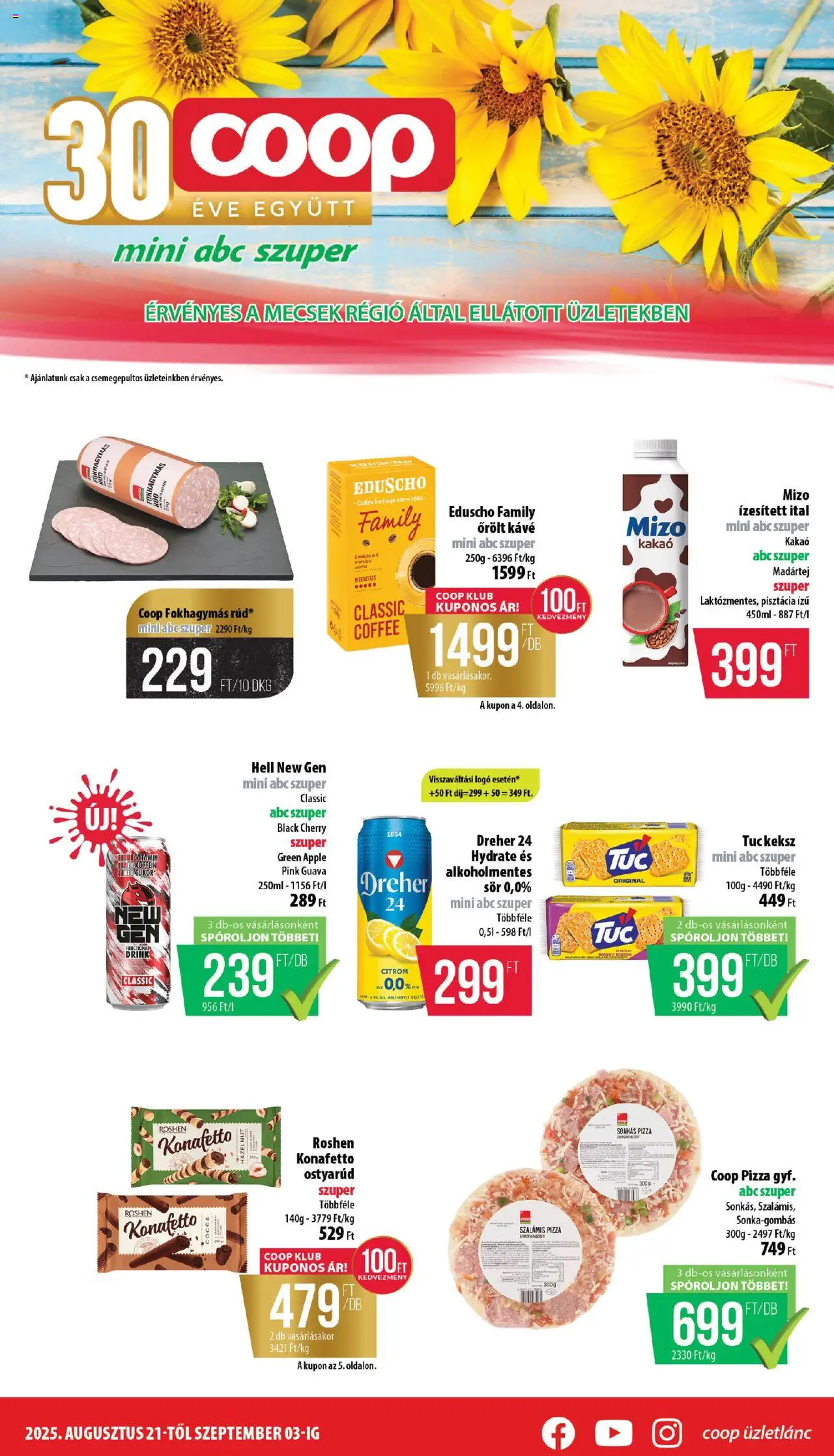 COOP aktuális szórólap, érvényes 2025.08.21.-től - 1 oldal