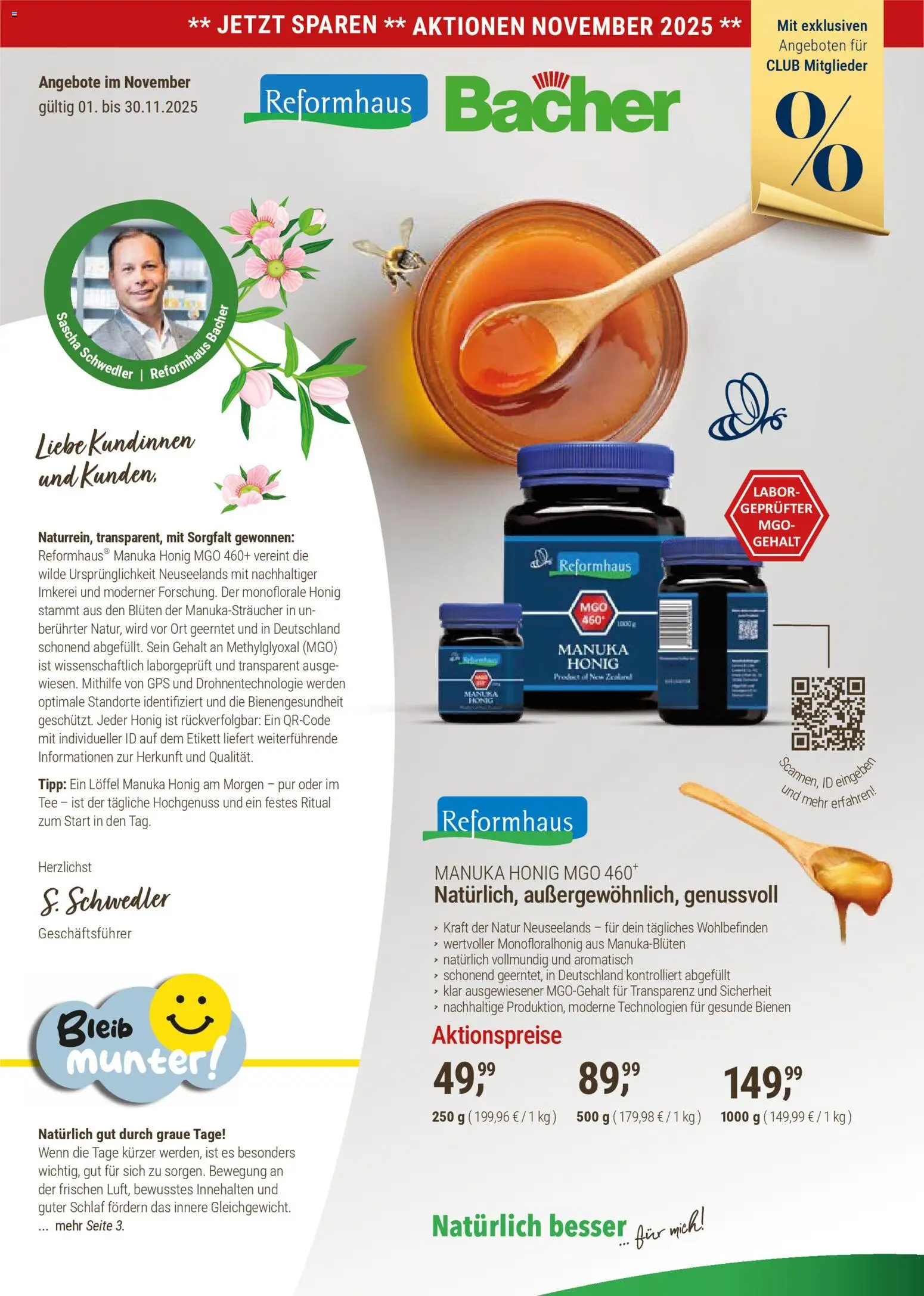Vorschau von dem Prospekt des Geschäftes Reformhaus Bacher, gültig ab dem 01.11.2025
