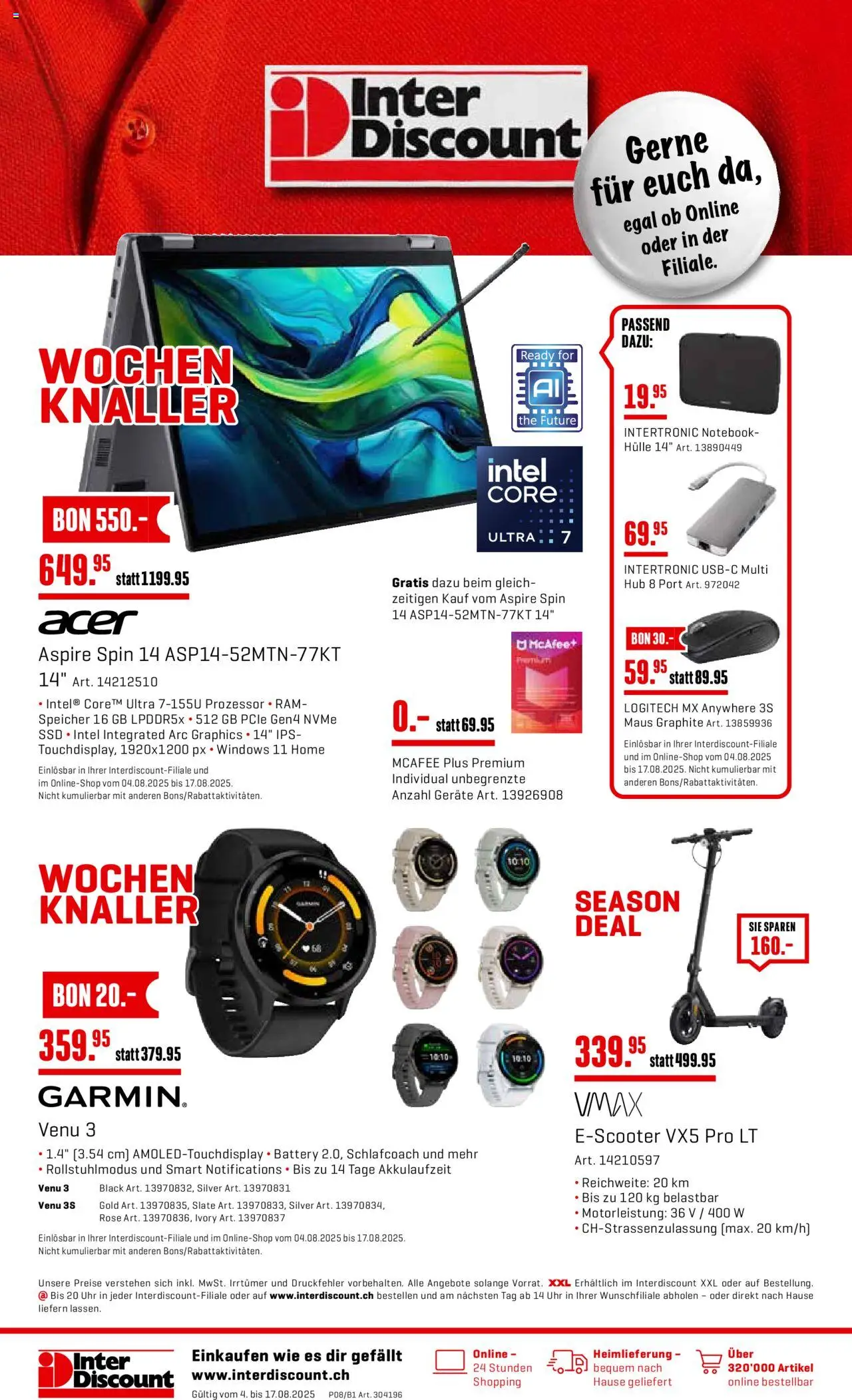 Interdiscount Aktionen ab 04.08.2025 - Seitennummer 1