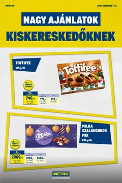 Metro - Nagy Ajánlatok Kiskereskedőknek megtekintése, amely érvényes 2025.12.01.-től