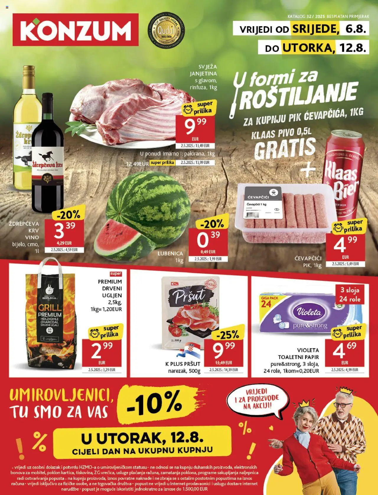 Konzum aktualni Katalog vrijedi od 06.08.2025 - tjedna akcija broj stranice 1
