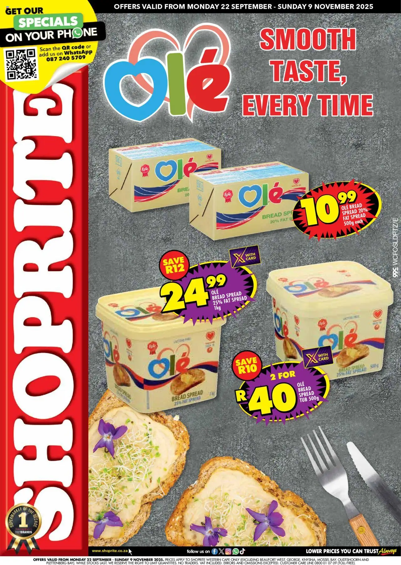 Shoprite Western Cape - Ole Savings 22/09 - 09/11/2025 >> Catalogue