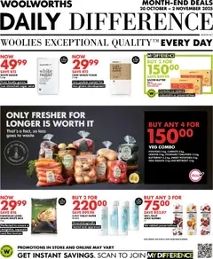 Preview of Woolworths flyer valid from 20/10/2025