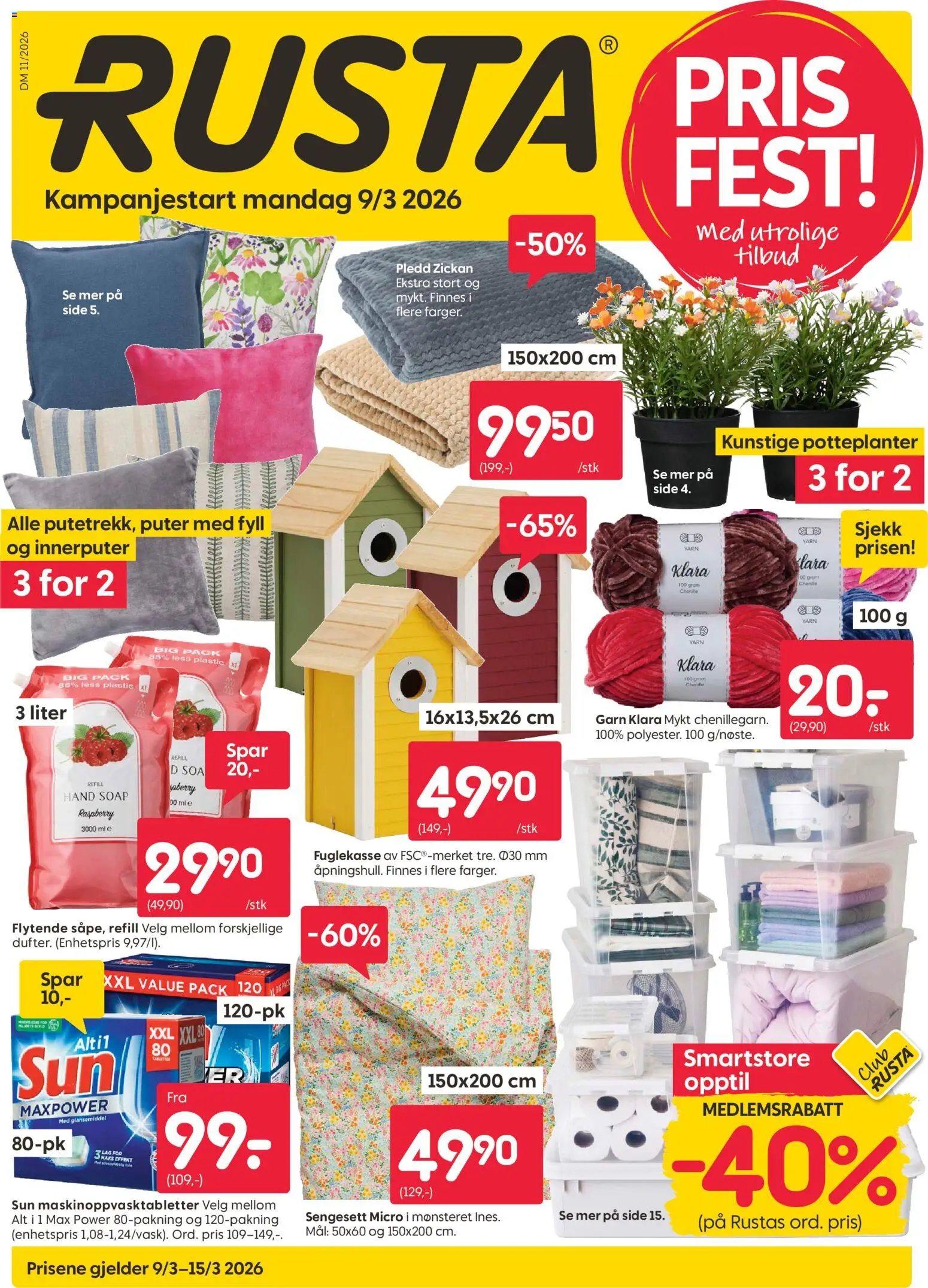Forhåndsvis Rusta kundeavis fra butikk Rusta gyldig fra 09/03/2026