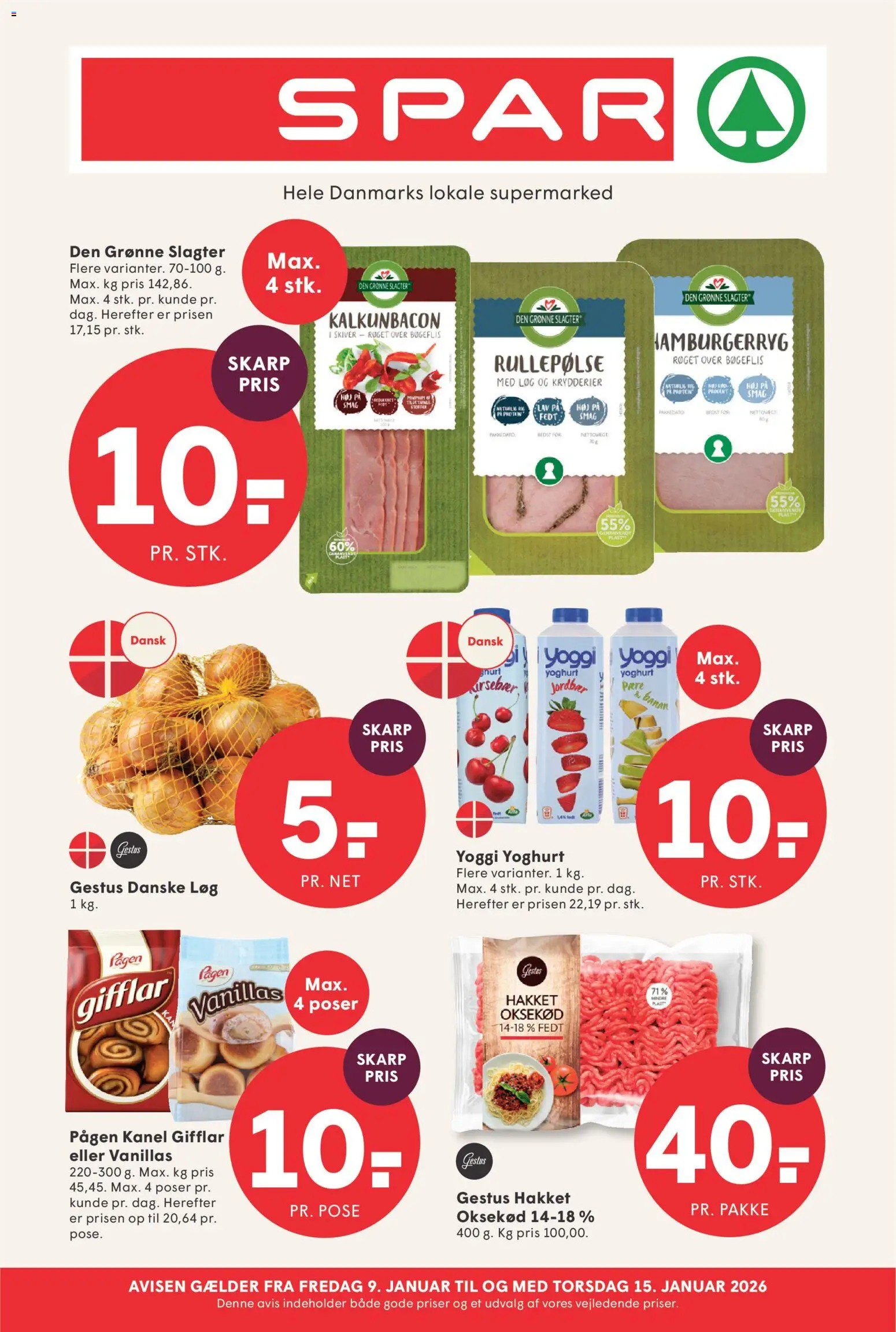 Eksempel på tilbudsavis Tilbudsavis fra butik Spar gyldig fra 09/01/2026