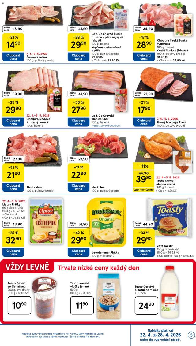 Nový Tesco leták od 22.04.