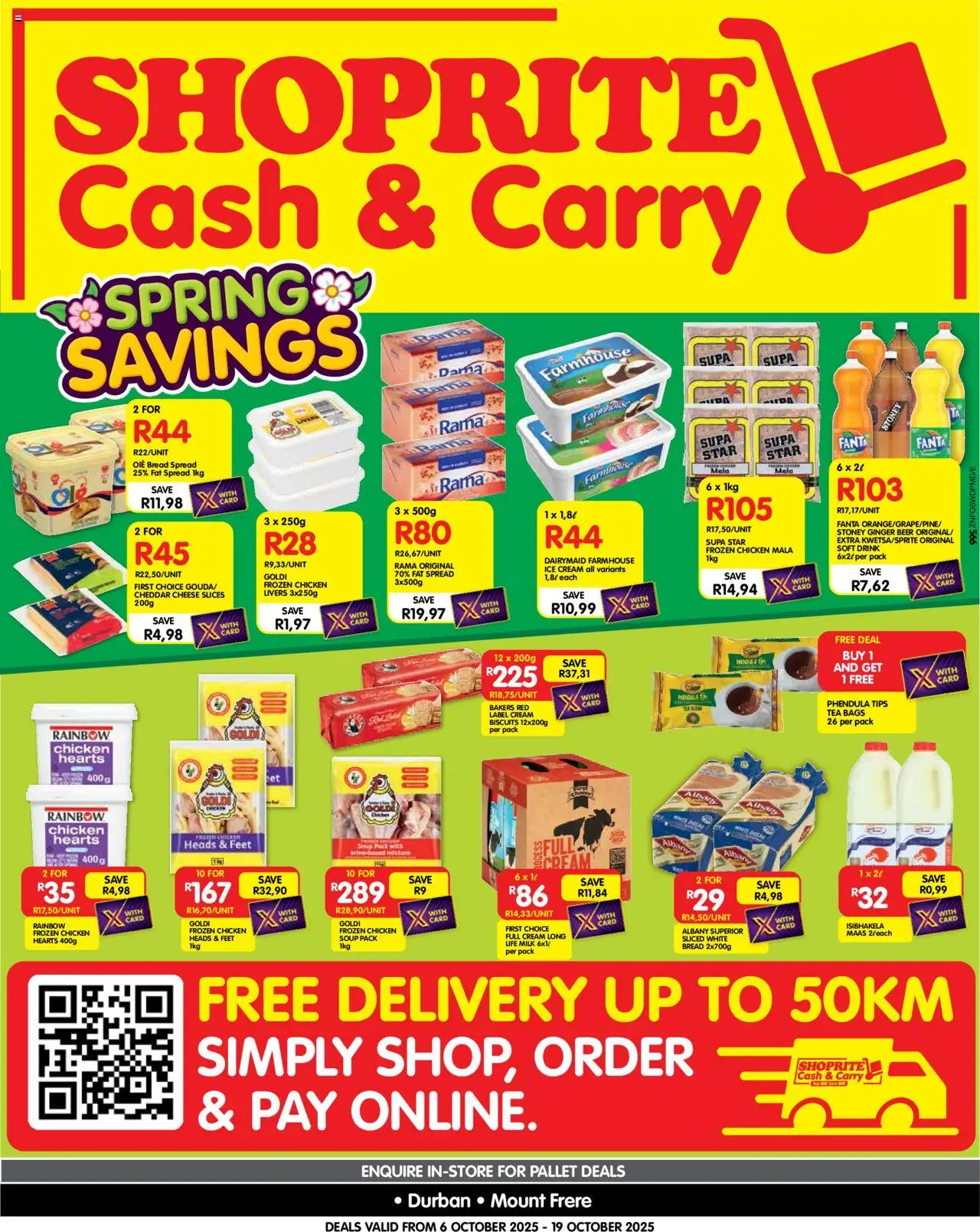 Shoprite KwaZulu-Natal - Cash & Carry Spring Savings Durban & Mount Frere 06/10 - 19/10/2025 >> Catalogue