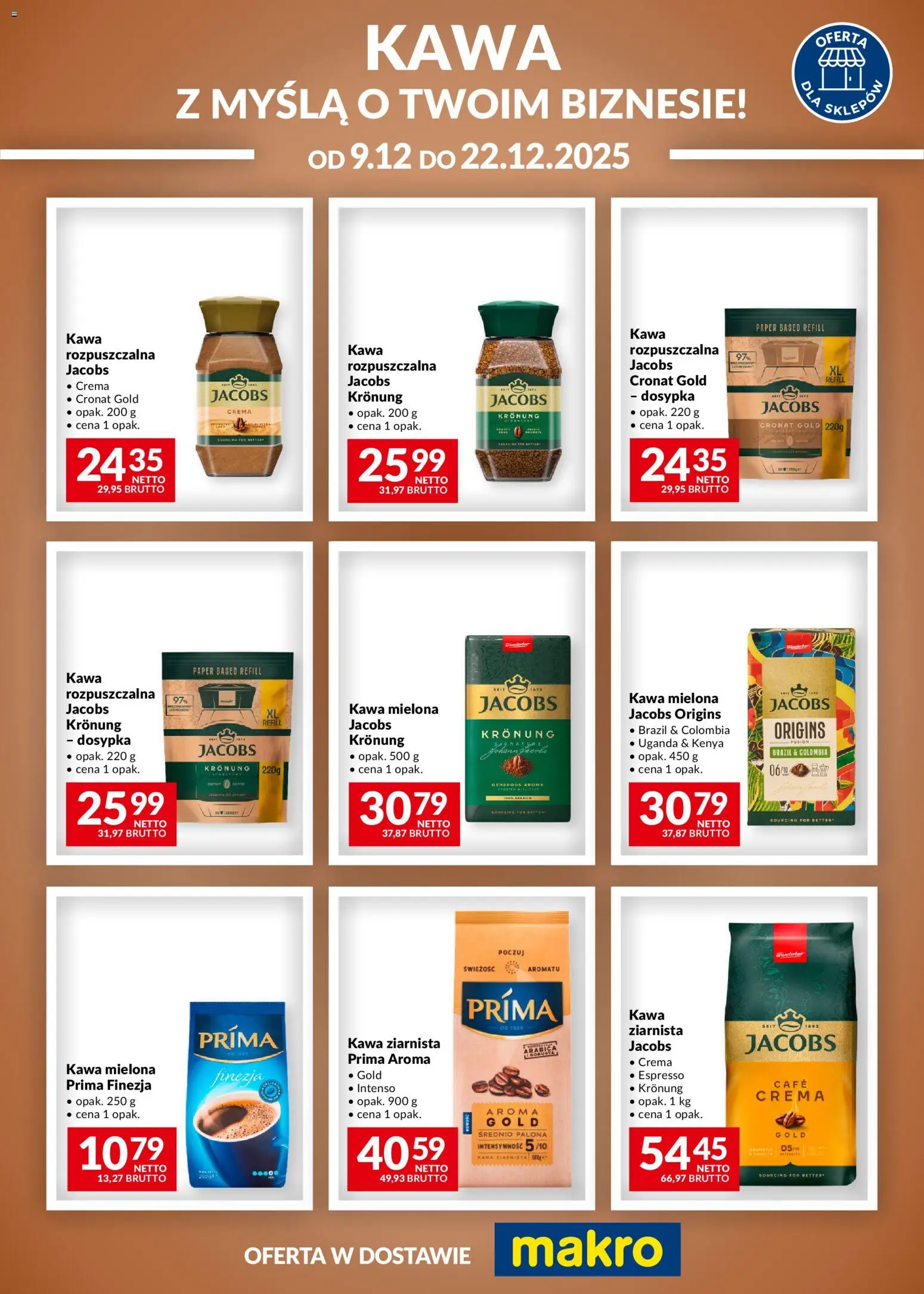 Pogląd gazetki "Kawa" ze sklepu Makro ważnej od 09.12.2025