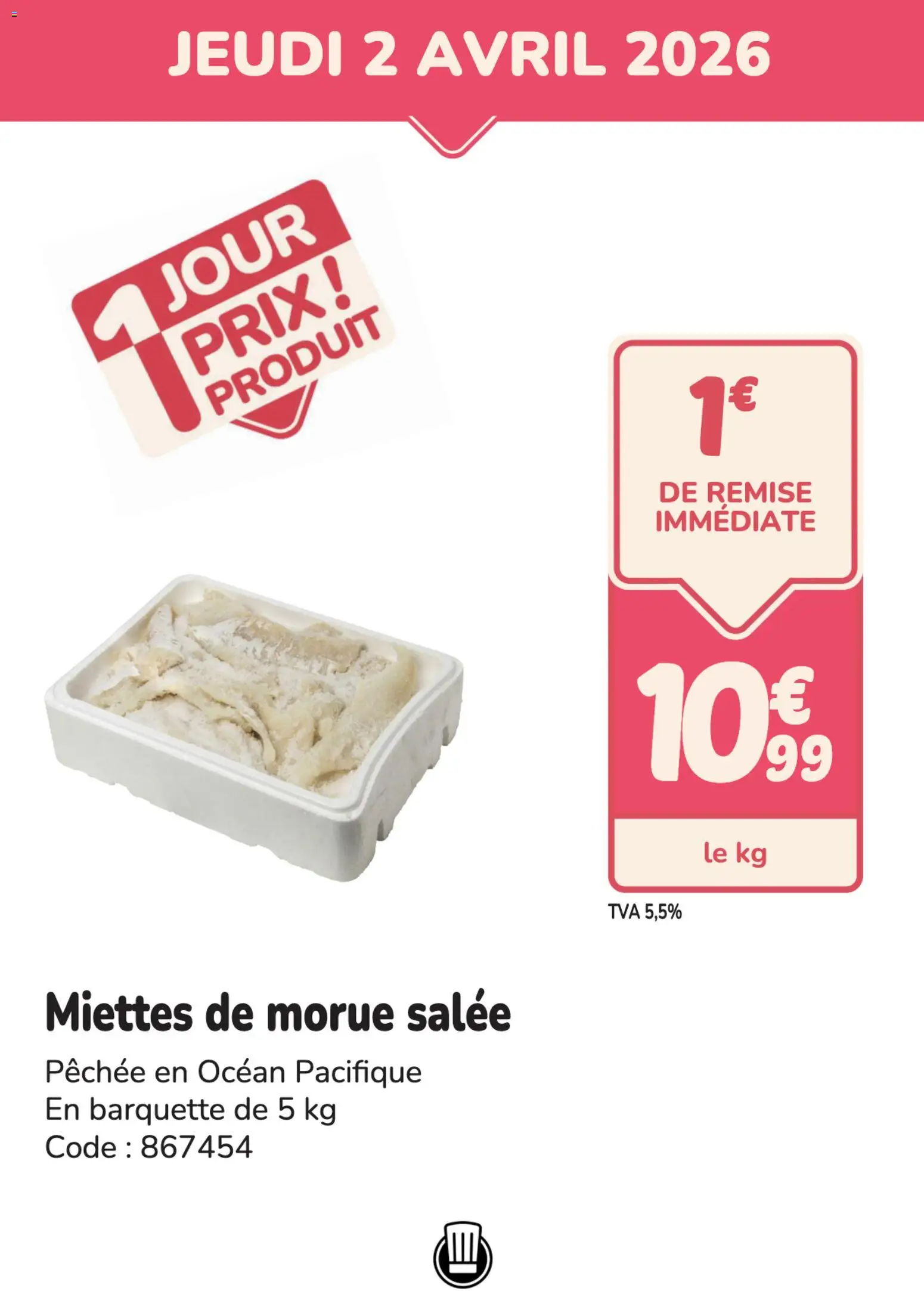 Prévisualisation de Promocash PROMO morue du magasin Promocash formulaire valide 02/04/2026