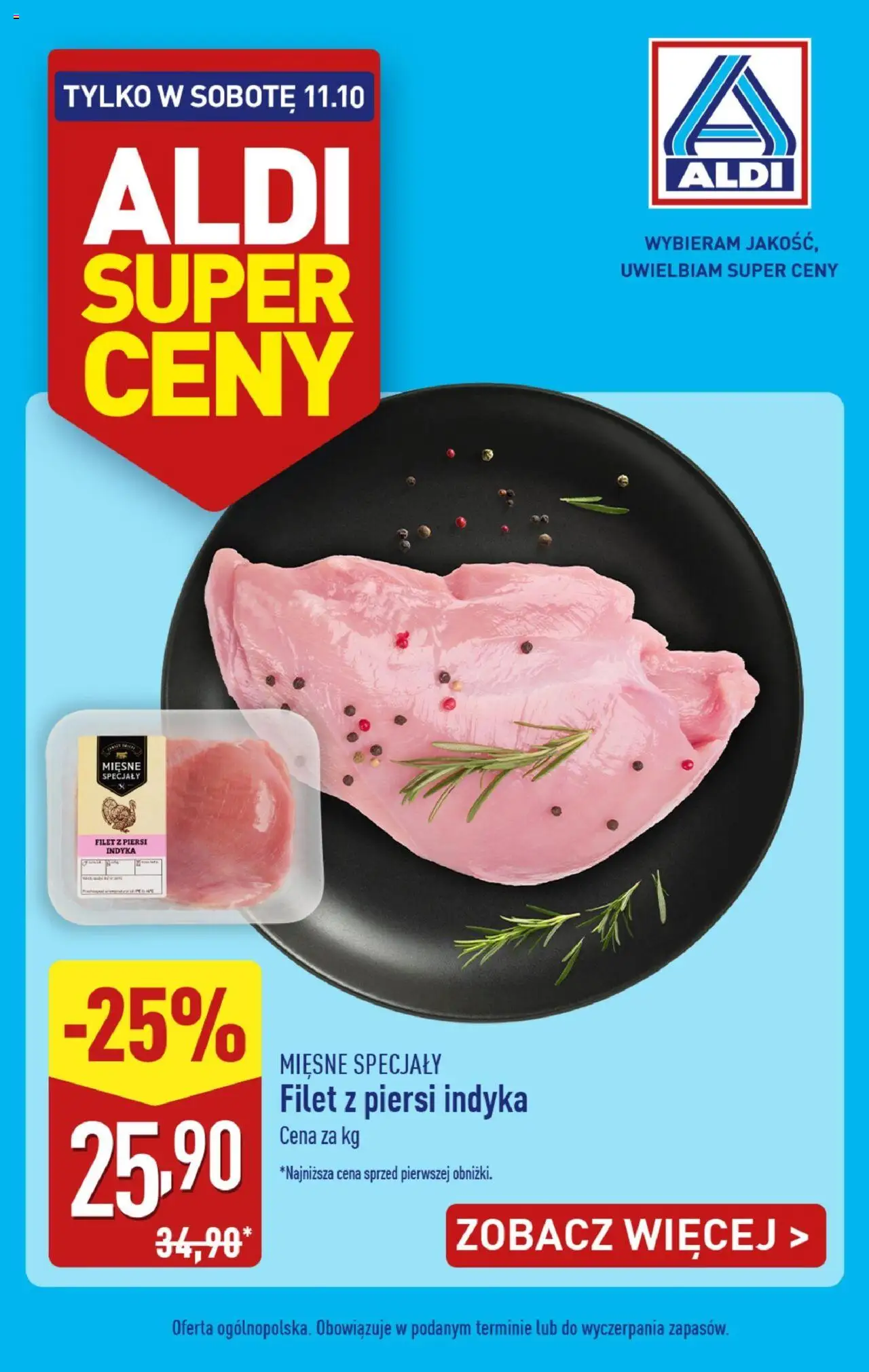 Aldi Tylko w sobotę od 11.10.2025 - Nowa Gazetka - Numer strony 1