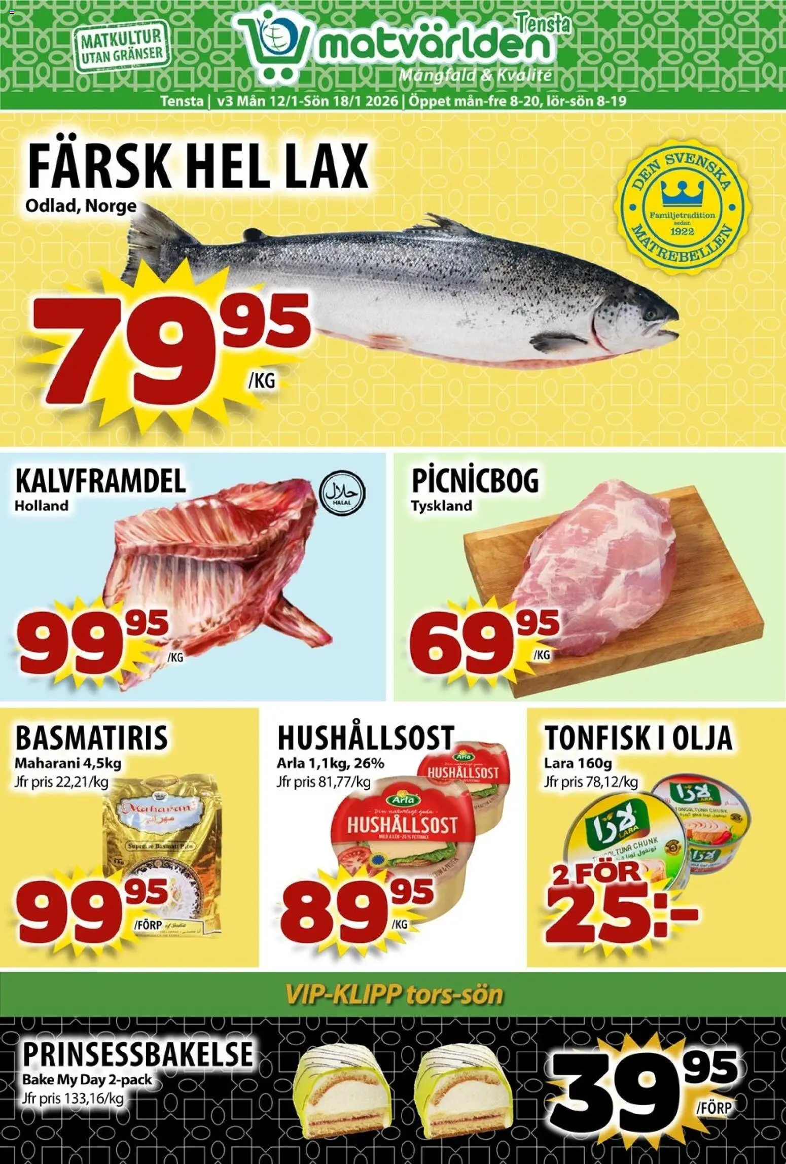 Förhandsgranska reklamblad Tensta från butik Matvärlden gäller från 12/01/2026