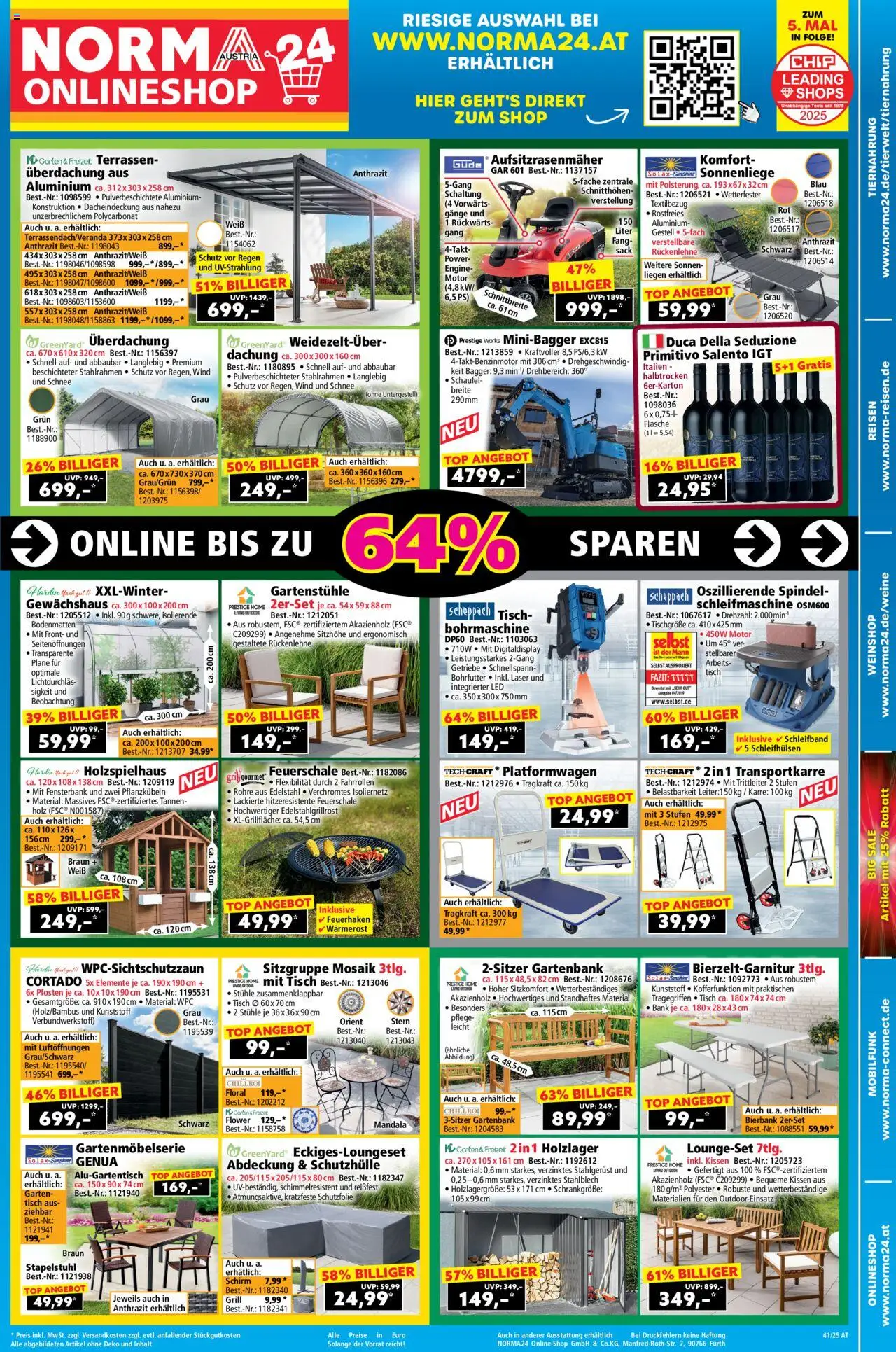  Norma Online Shop ab (05.10.2025 - 12.10.2025) - Seite 1 - Grill, Tisch, Kissen